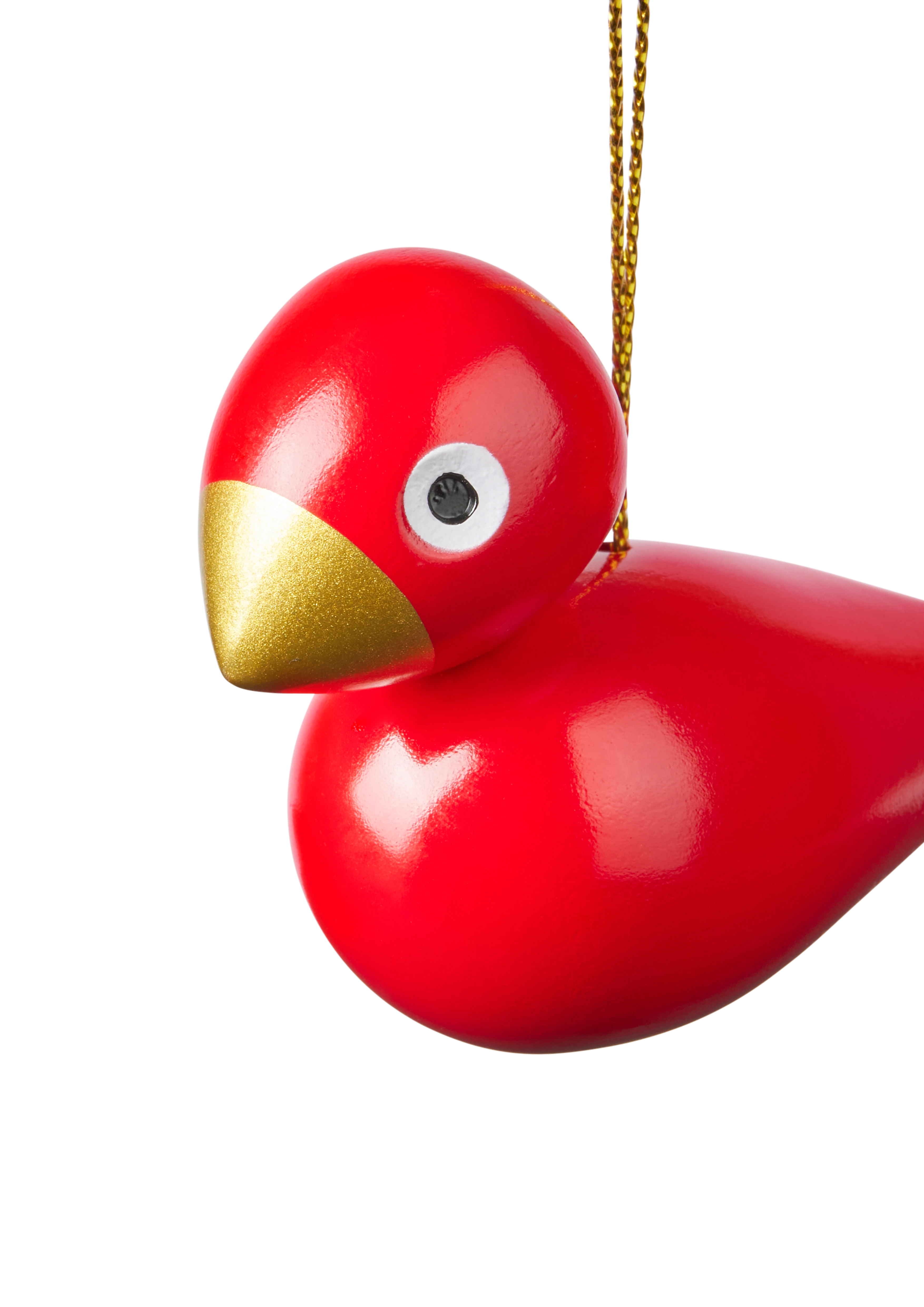 Christmas birds H5 2 pcs. from Kay Bojesen in Red/Green color, made of Wood