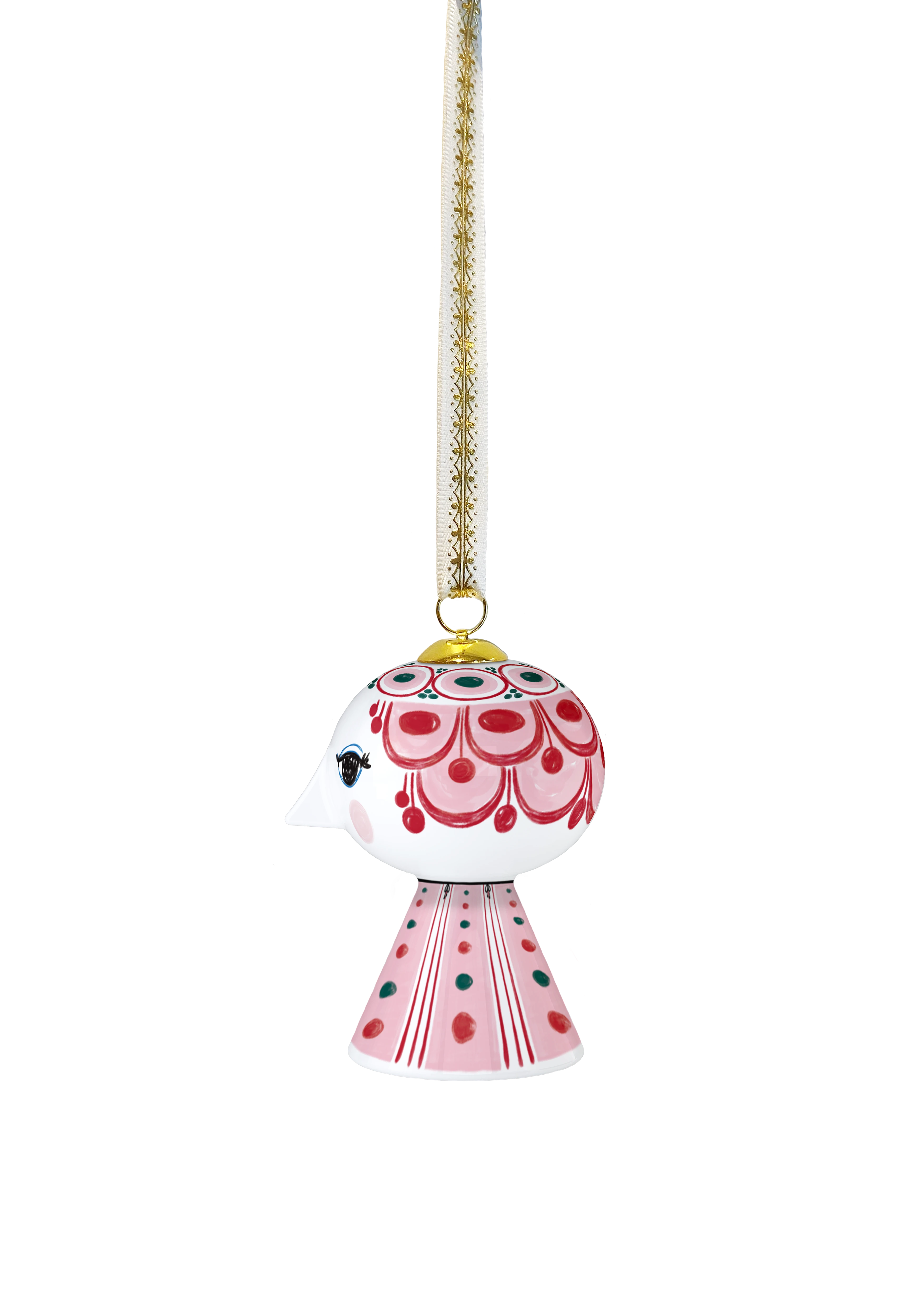 Christmas Ornament 2025 H7.5 from Bjørn Wiinblad in Red color, made of Ceramics