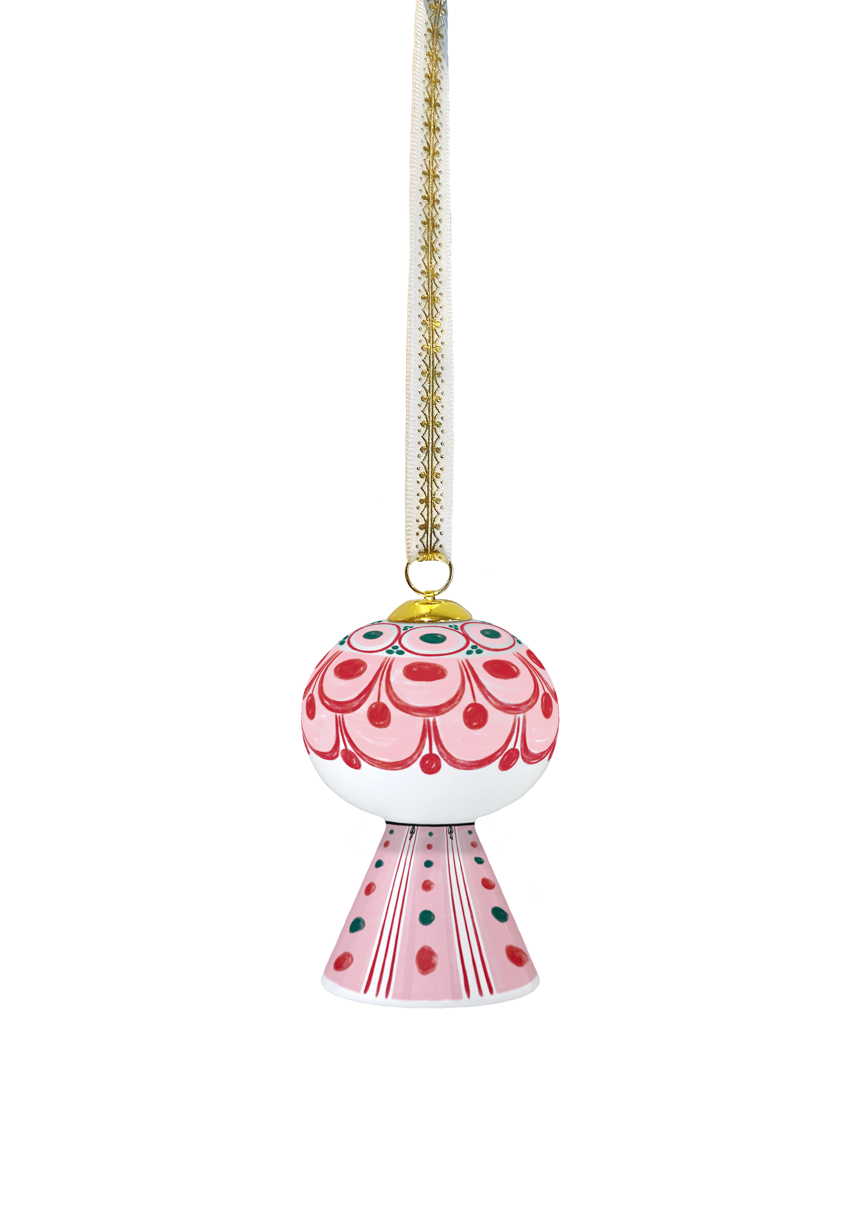 Christmas Ornament 2025 H7.5 from Bjørn Wiinblad in Red color, made of Ceramics