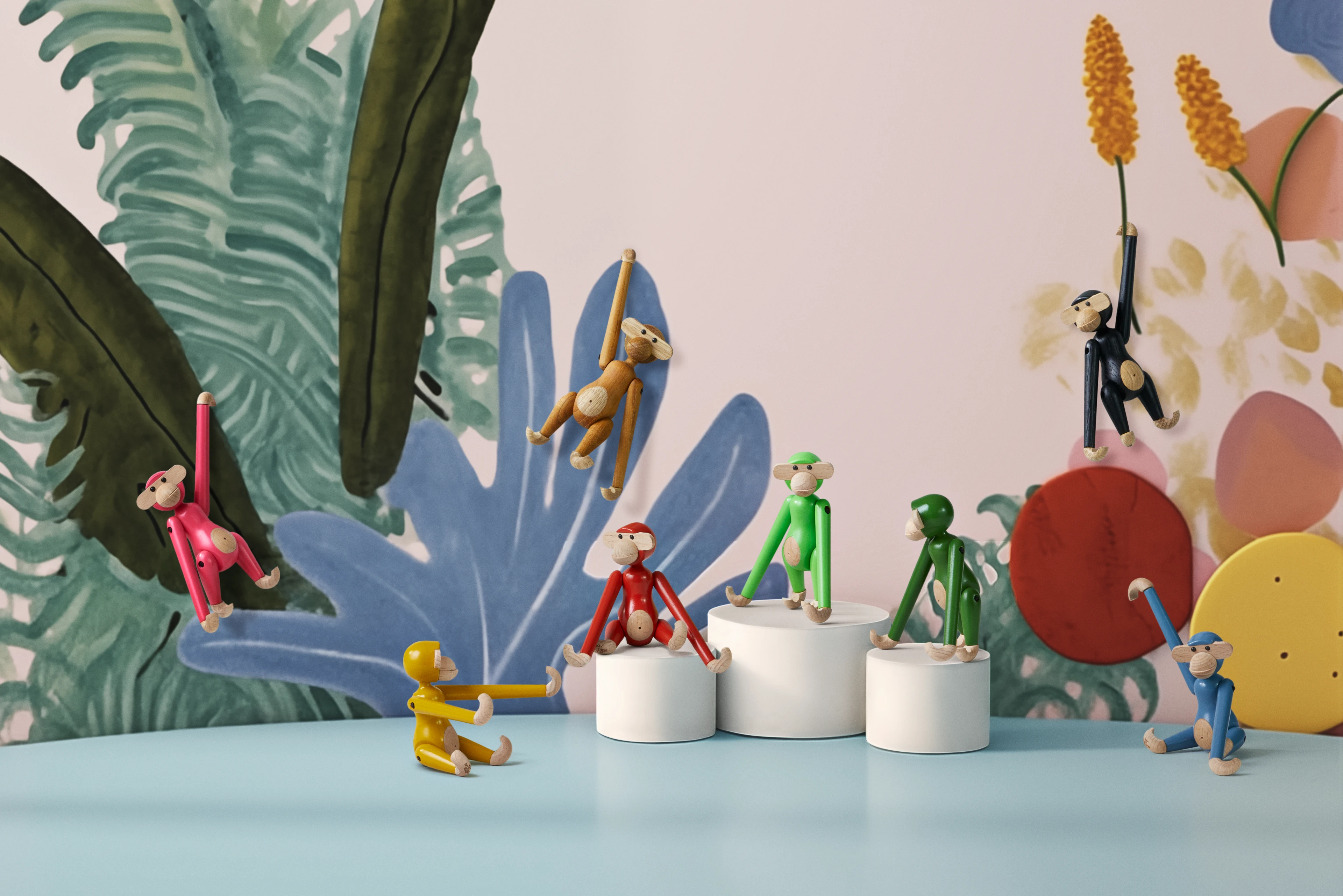 Monkey mini from Kay Bojesen in Light green color, made of Wood