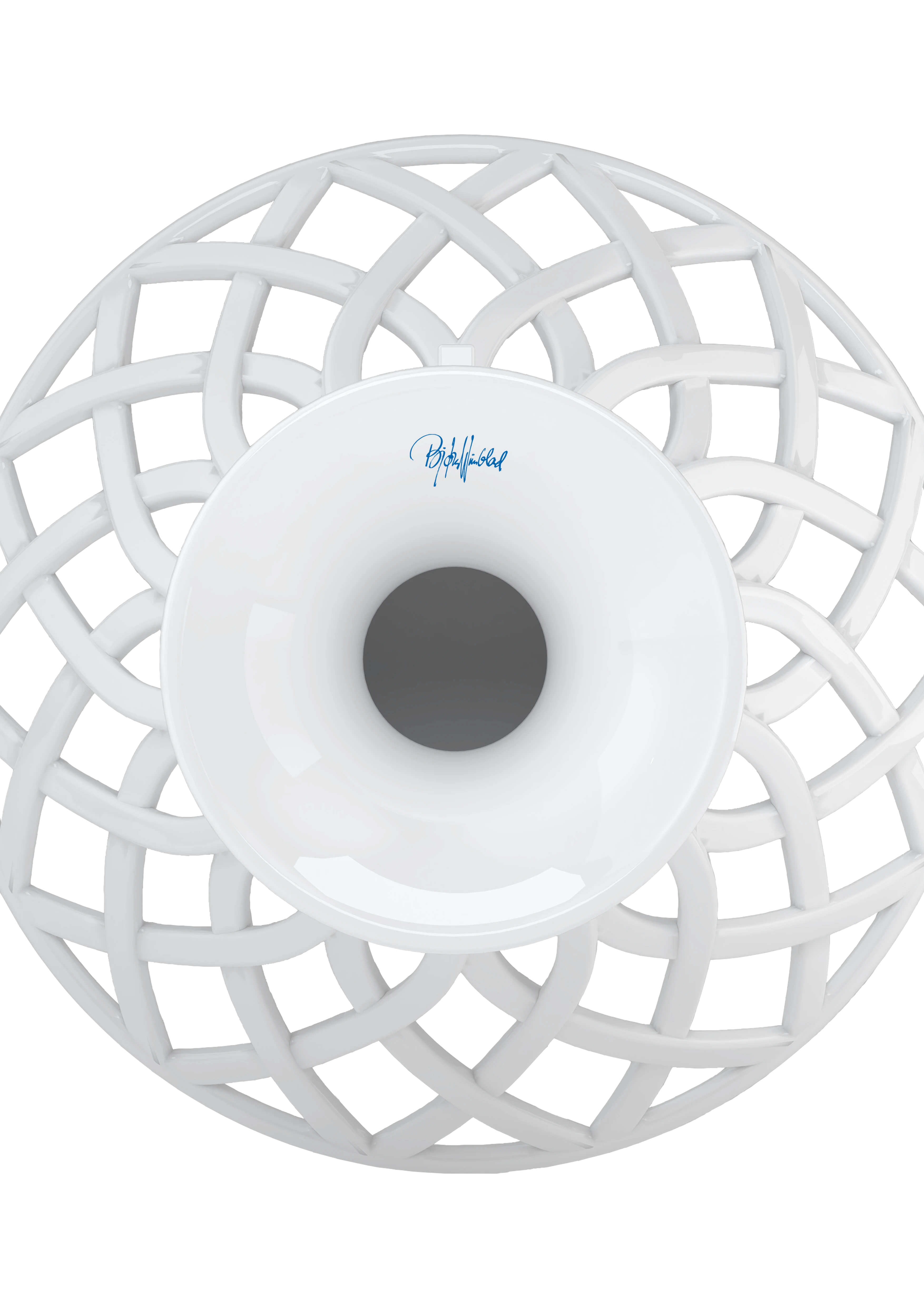 Frugtskål Ø25 cm fra Bjørn Wiinblad i farven Blå, lavet af Keramik