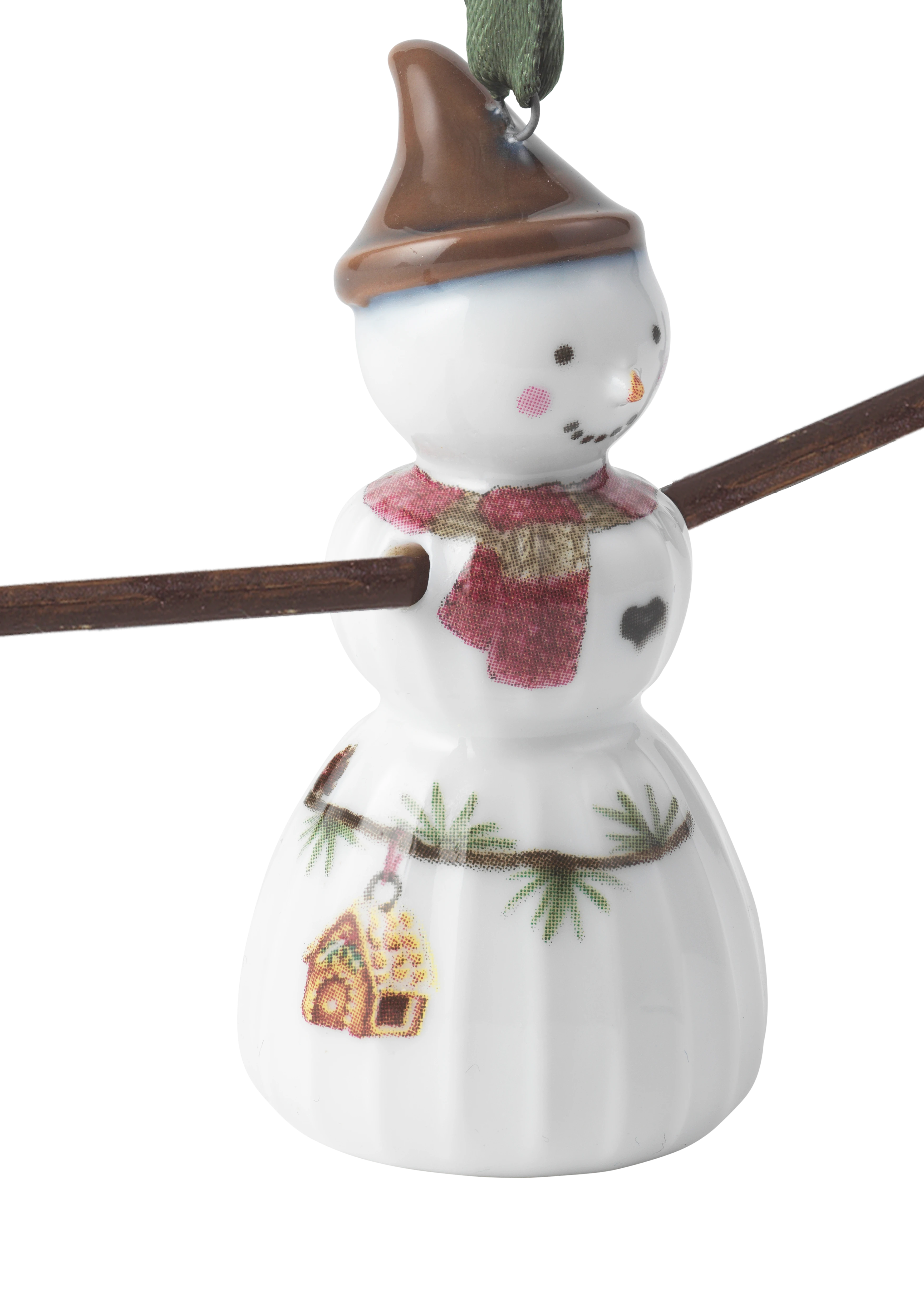 Snowgirl hanging variant H6.5 from Kähler  in White w. deco color, made of Ceramics