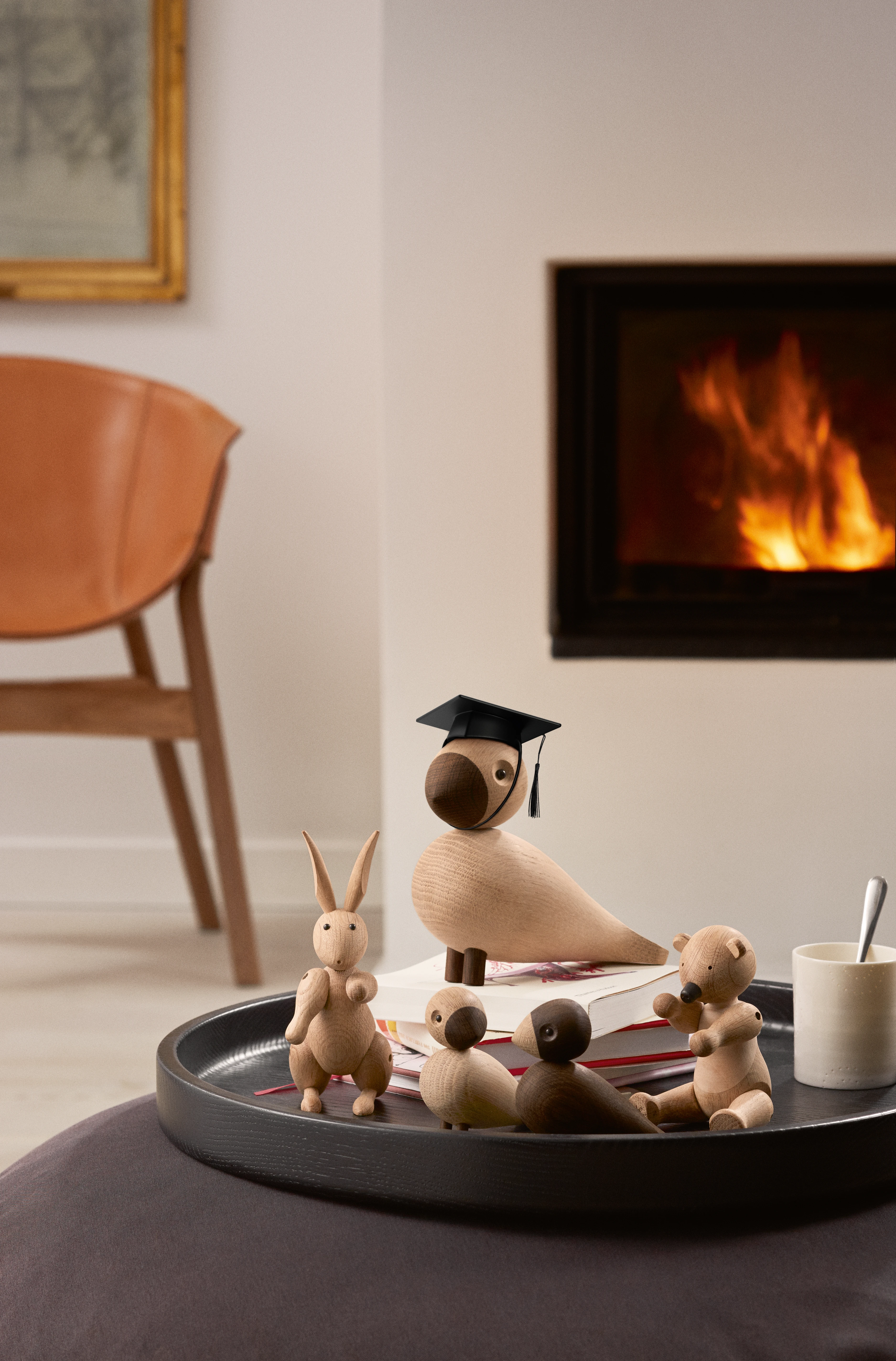 Eksamenslue liten fra Kay Bojesen i fargen Sort, laget av Tre