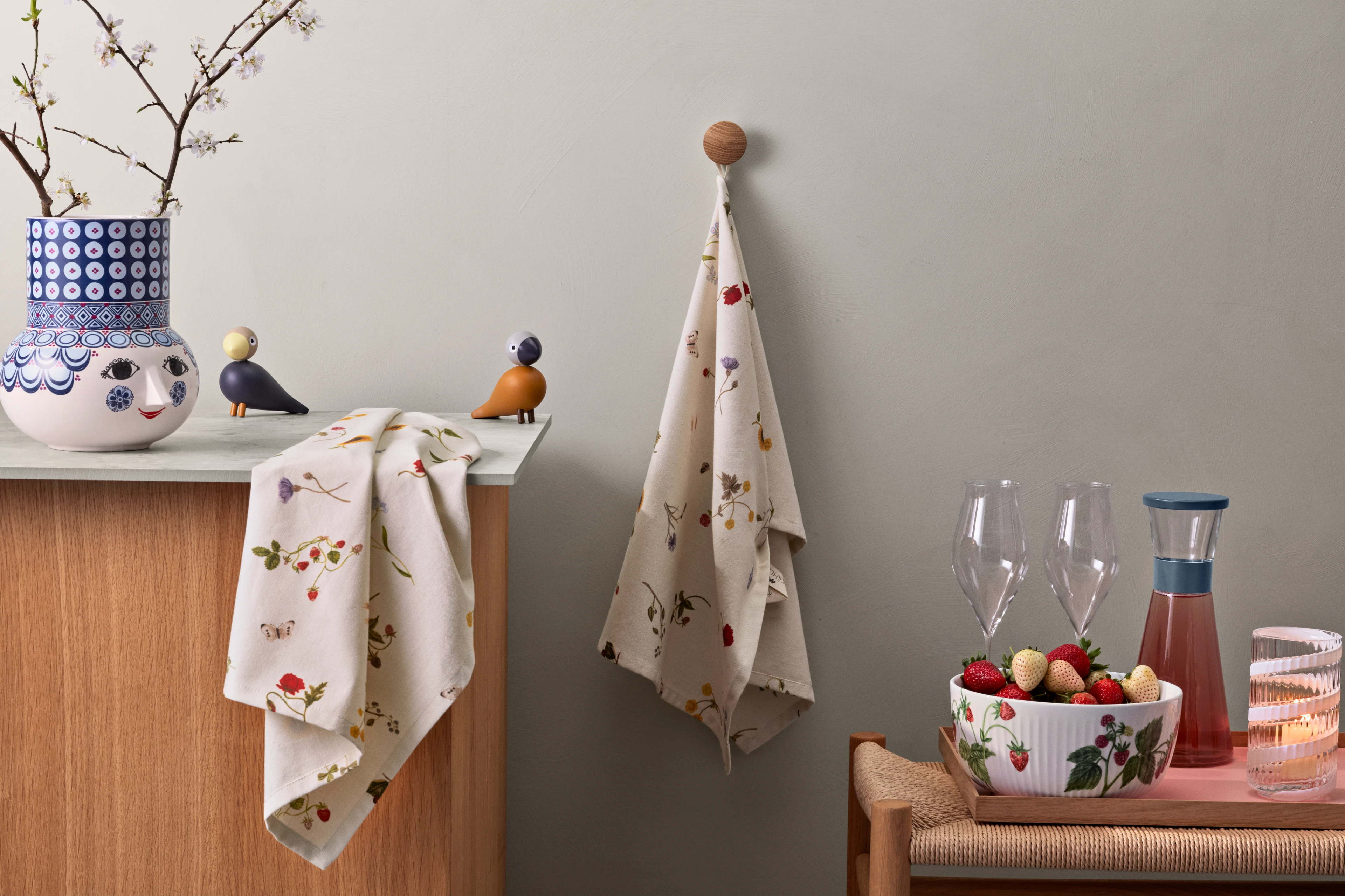 Tea towel 50x70 cm from Kähler in Symphony color, made of Cotton blend