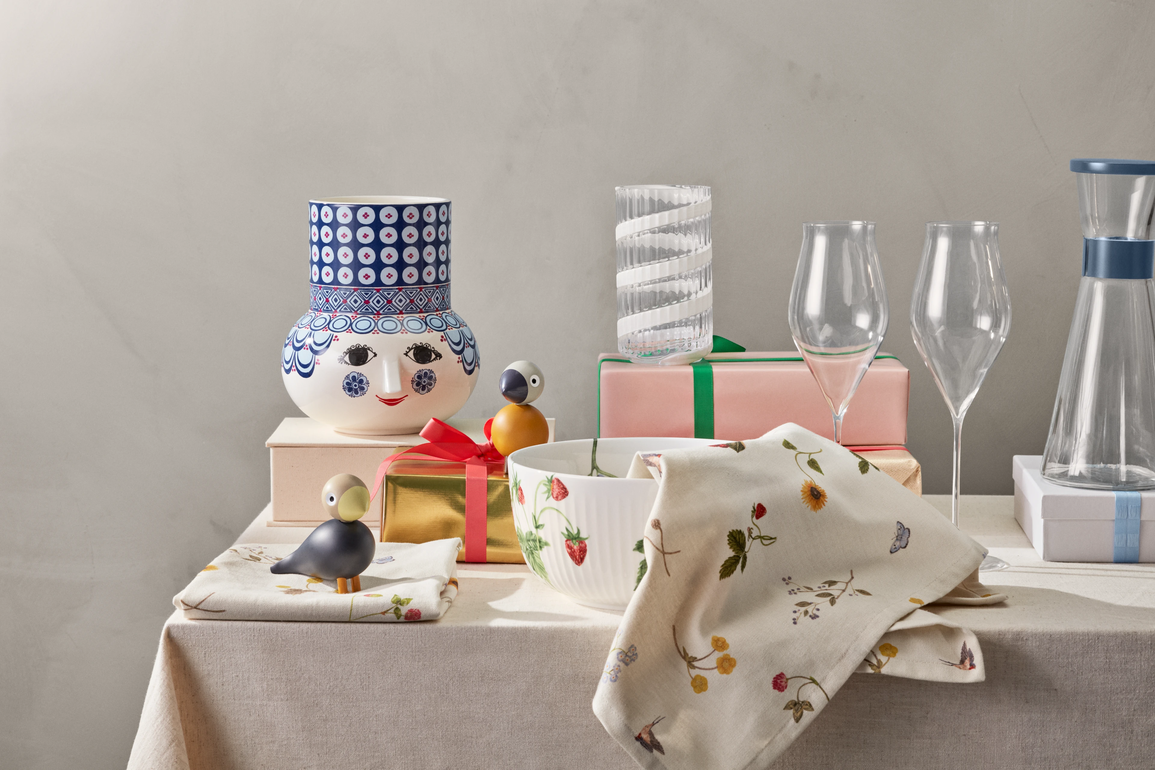 Kökshandduk 50x70 cm från Kähler i färgen Symphony, tillverkad av Bomullsblandning