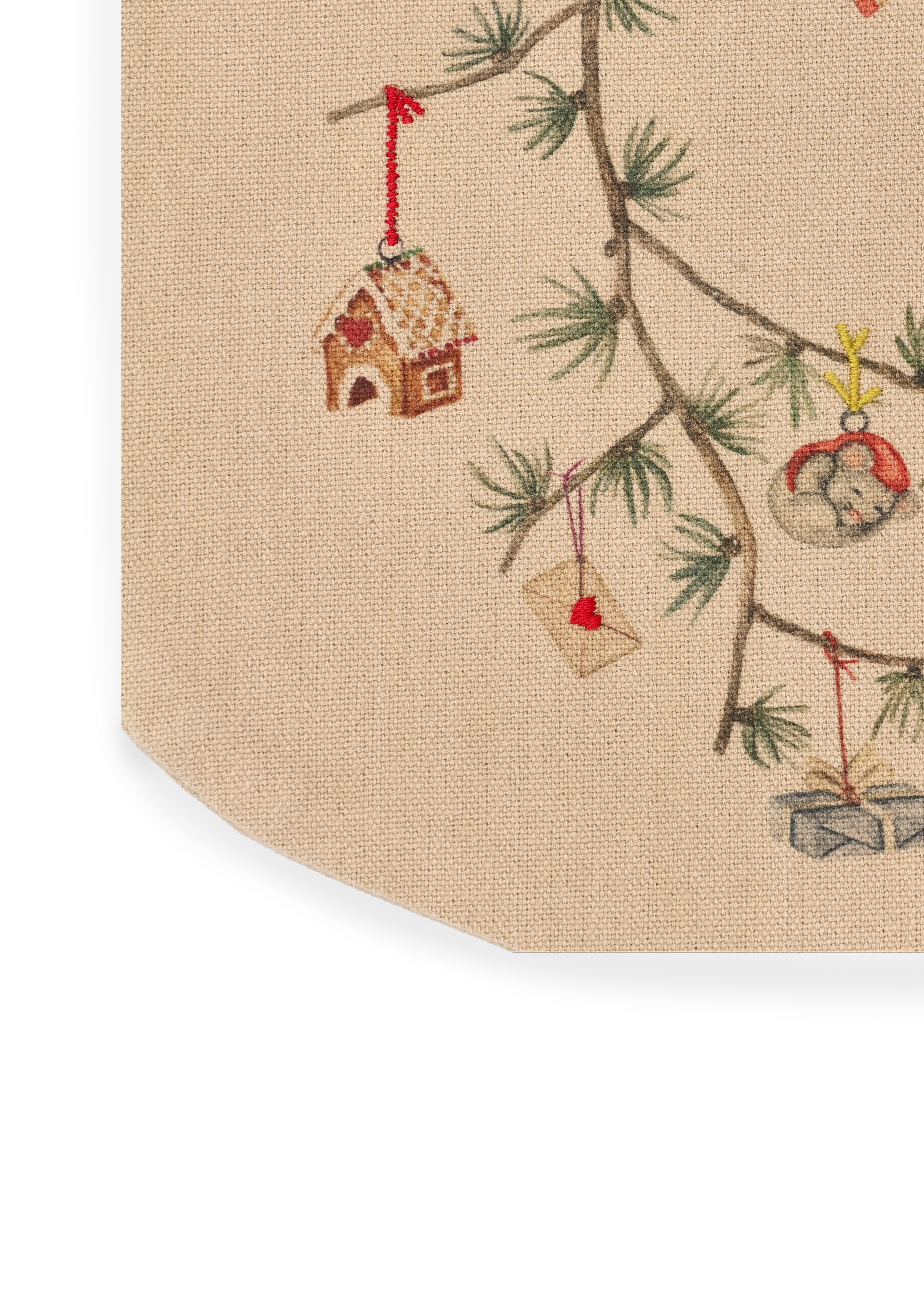 Julesok H46 fra Kähler i farven Sand, lavet af Bomuld