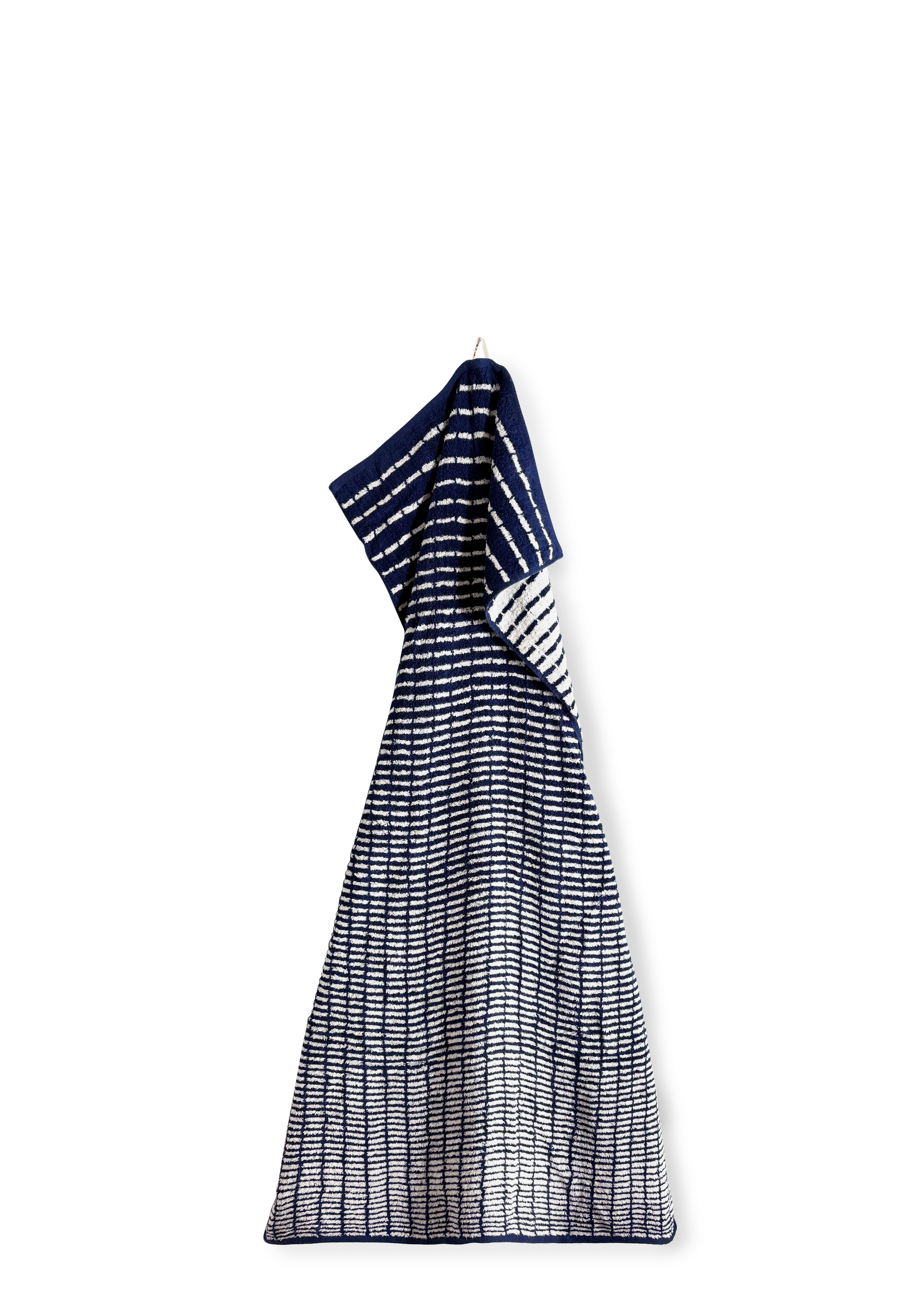 Towel 50x100 cm from JUNA in Dark blue/White color, made of Cotton blend