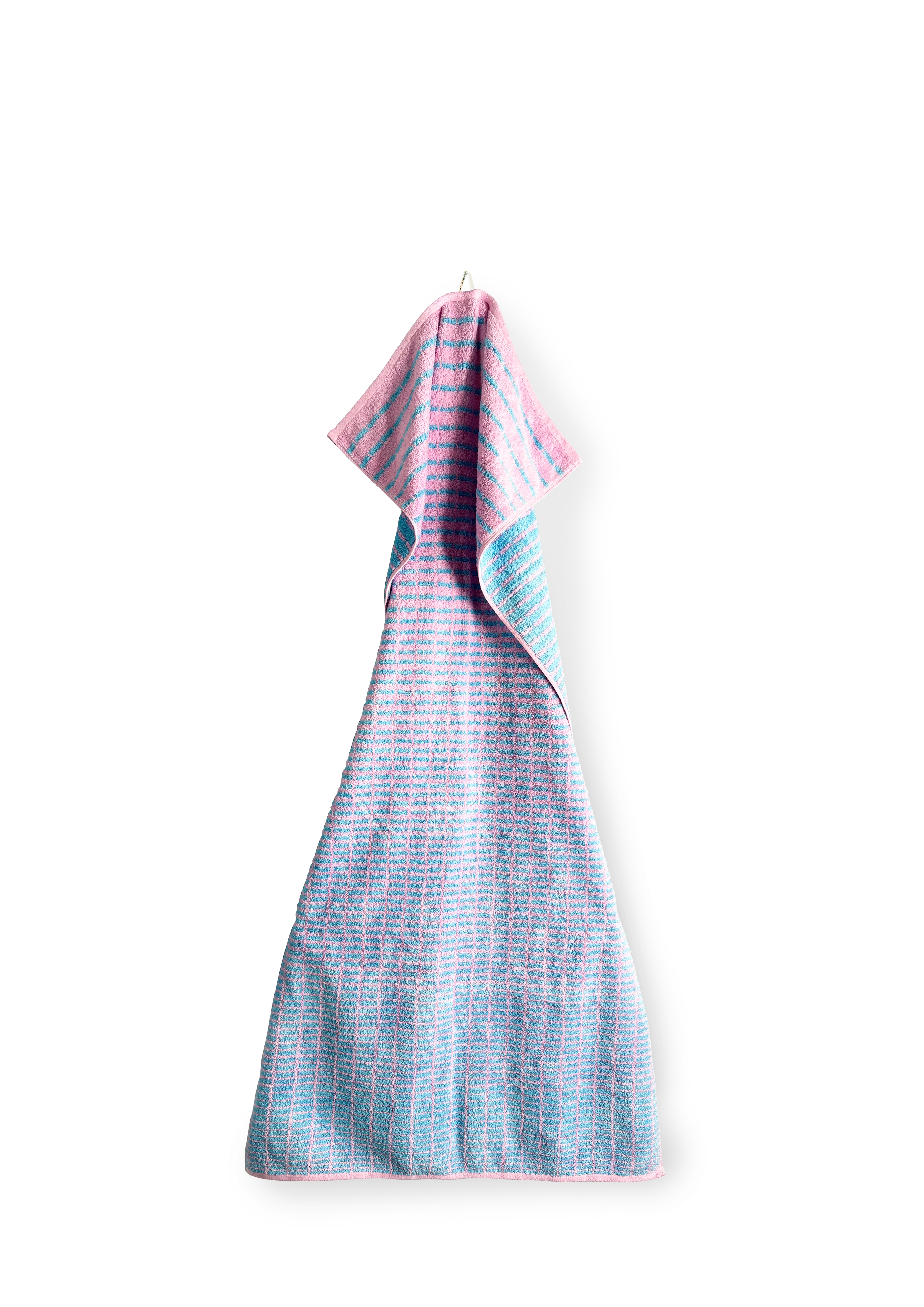 Towel 50x100 cm from JUNA in Light blue/Rose color, made of Cotton blend