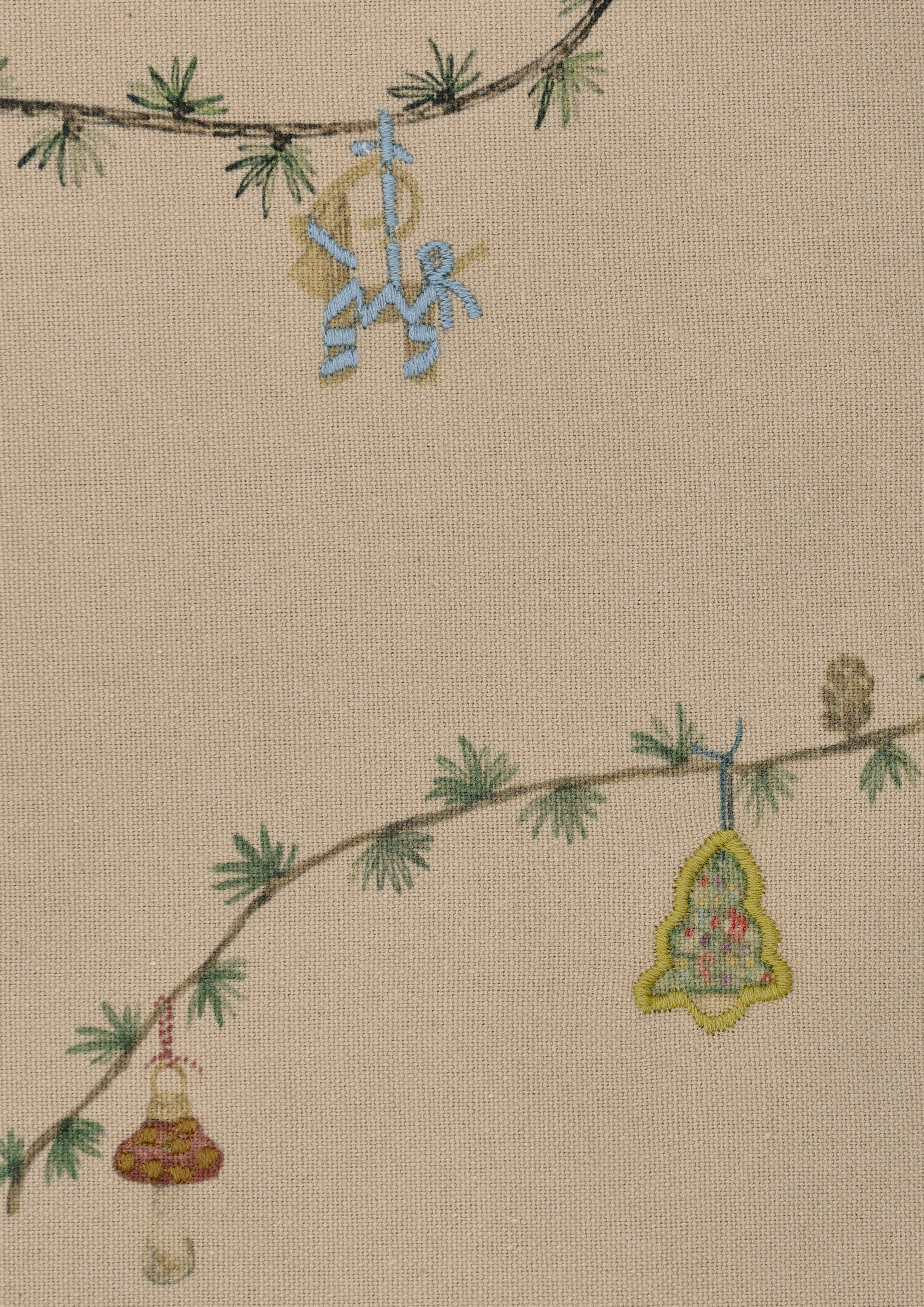 DII Weihnachtstischdecke, 132x132 Cm, Karomuster – Aus 100% Baumwolle, Für Festliche Tischdekoration