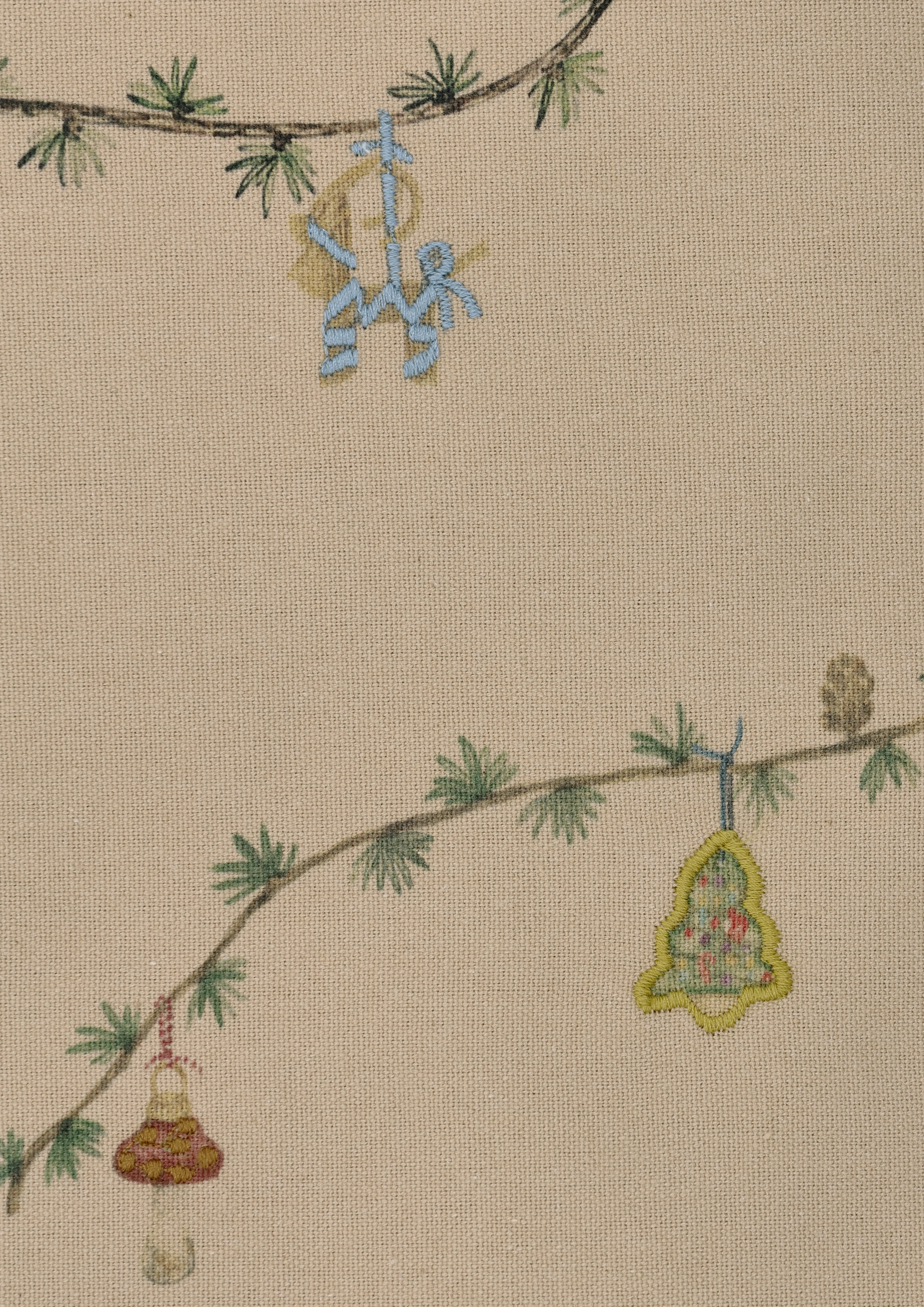 Tablecloth 150x320 cm from Kähler  in Sand color, made of Cotton blend