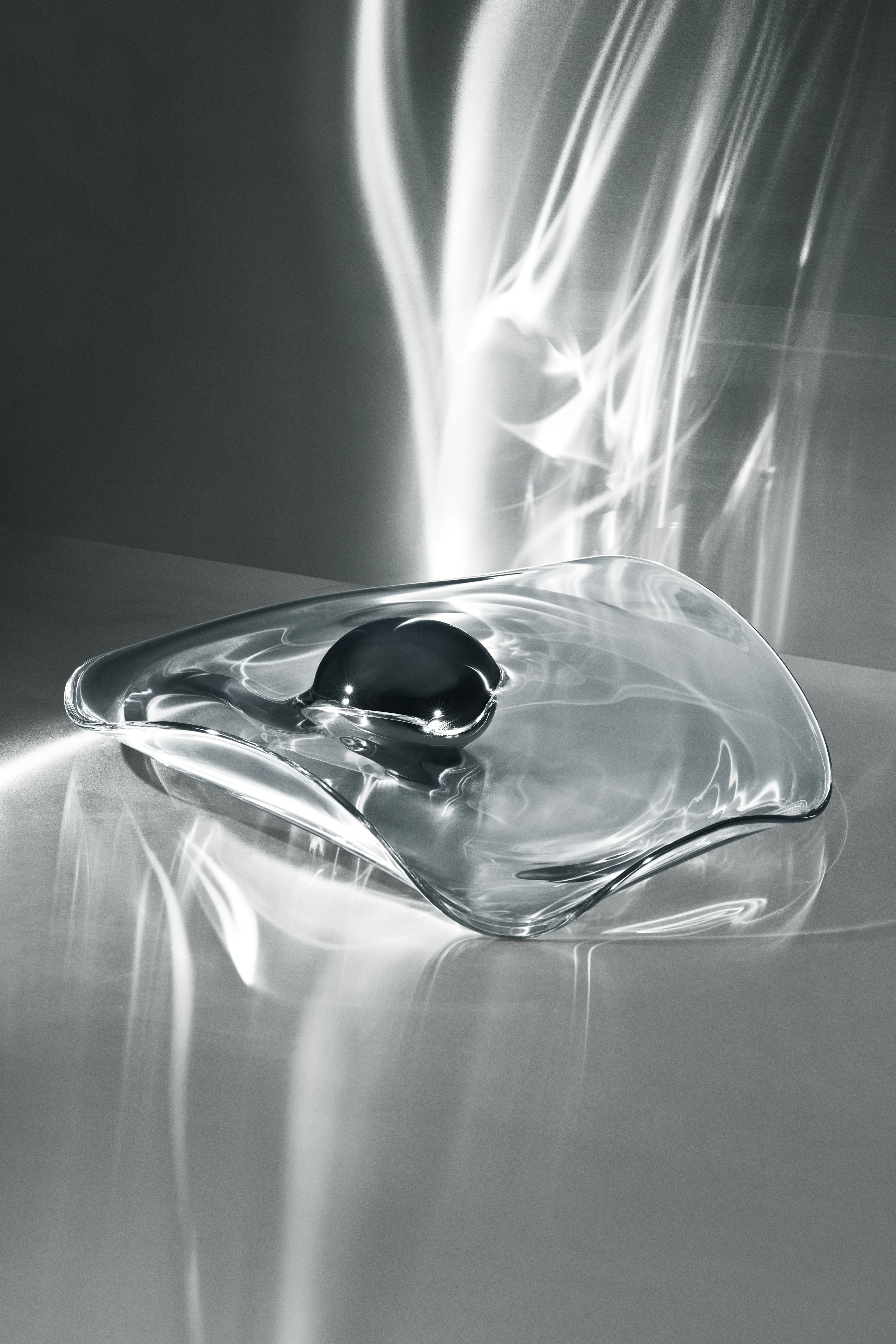 Centerpiece from Holmegaard in Clear color, made of Glass