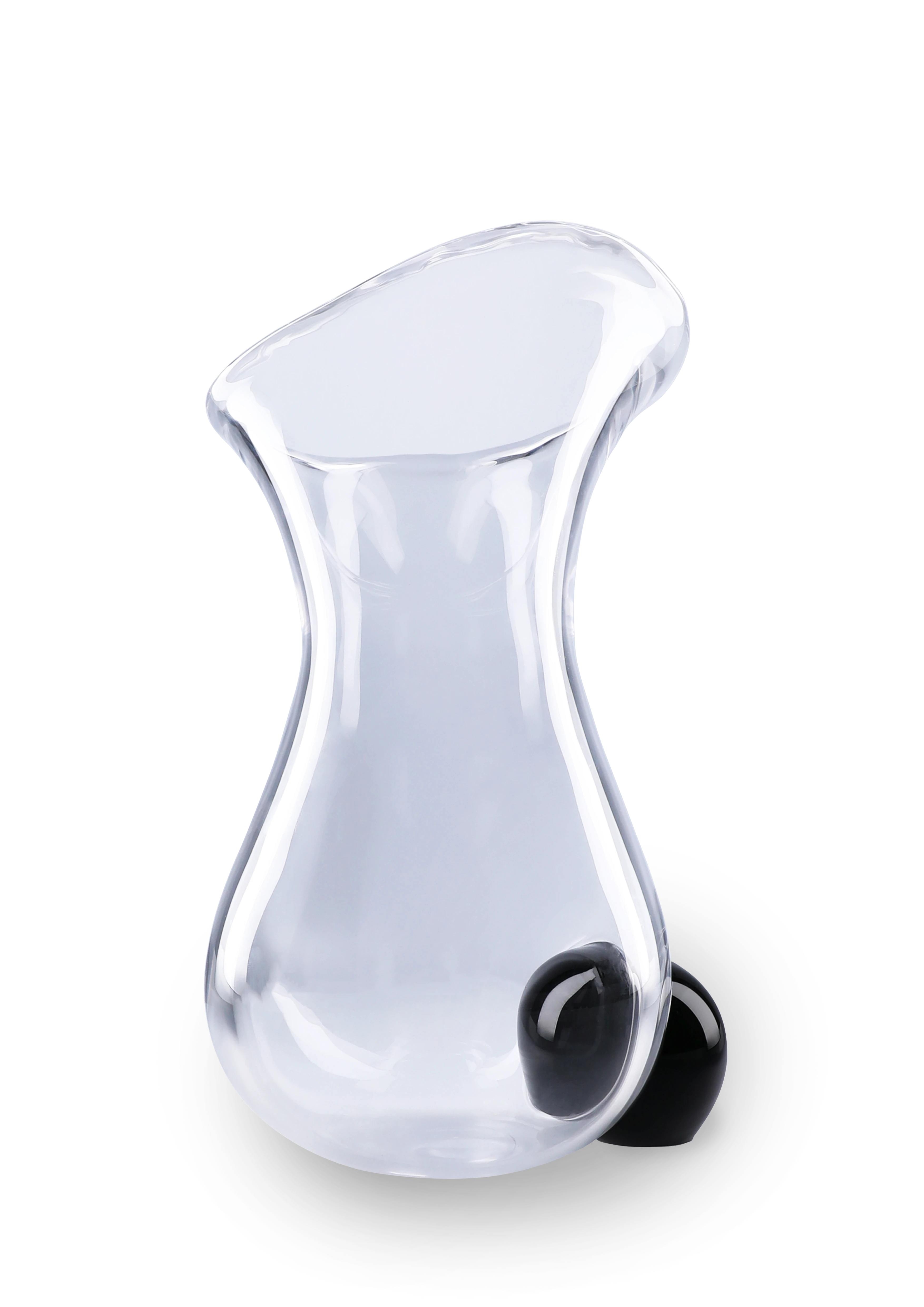 Vase H36 cm fra Holmegaard i fargen Klar, laget av Glass