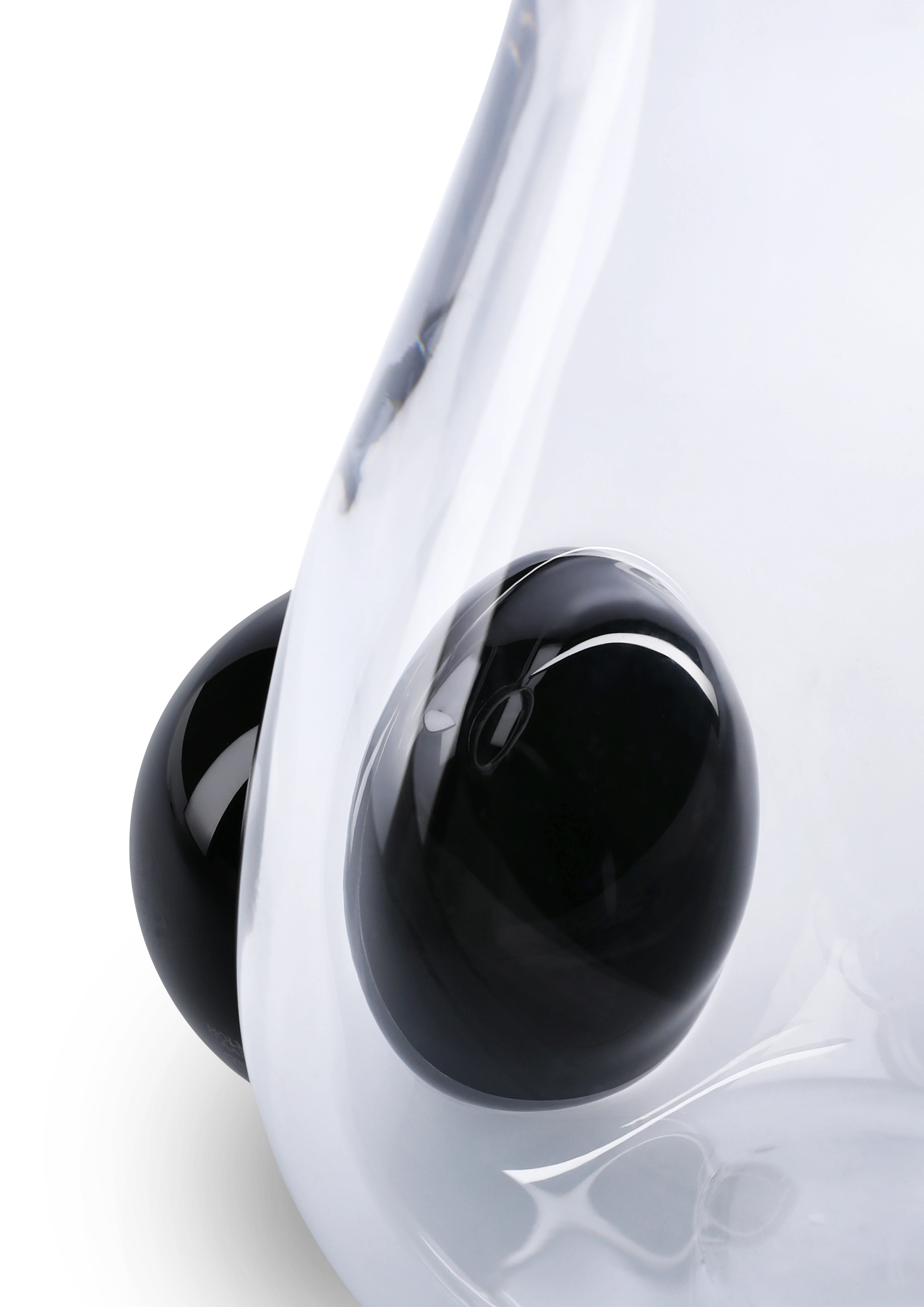 Vase H36 cm from Holmegaard in Clear color, made of Glass