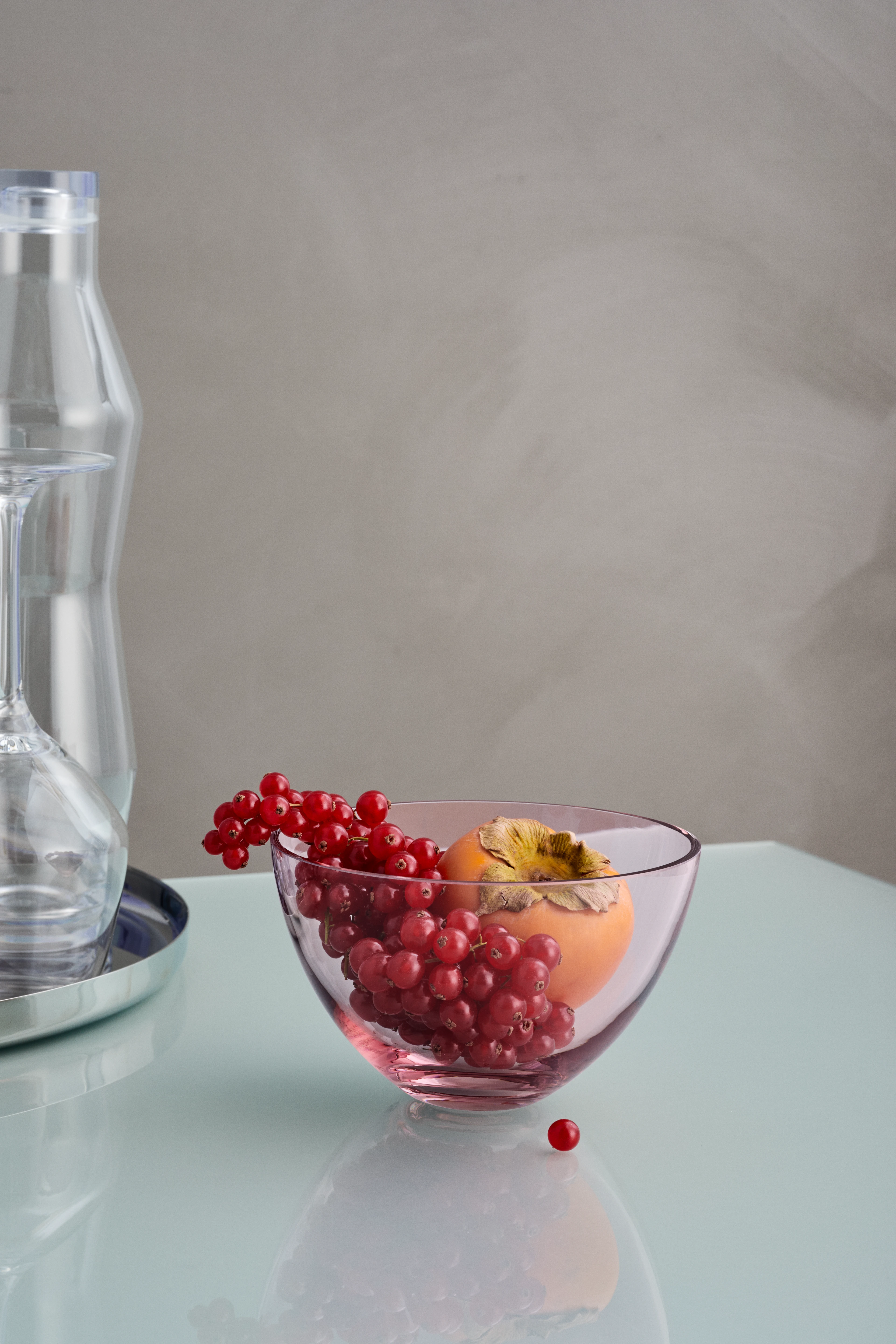 Skål Ø15.5 cm från Holmegaard i färgen Rosa, tillverkad av Glas