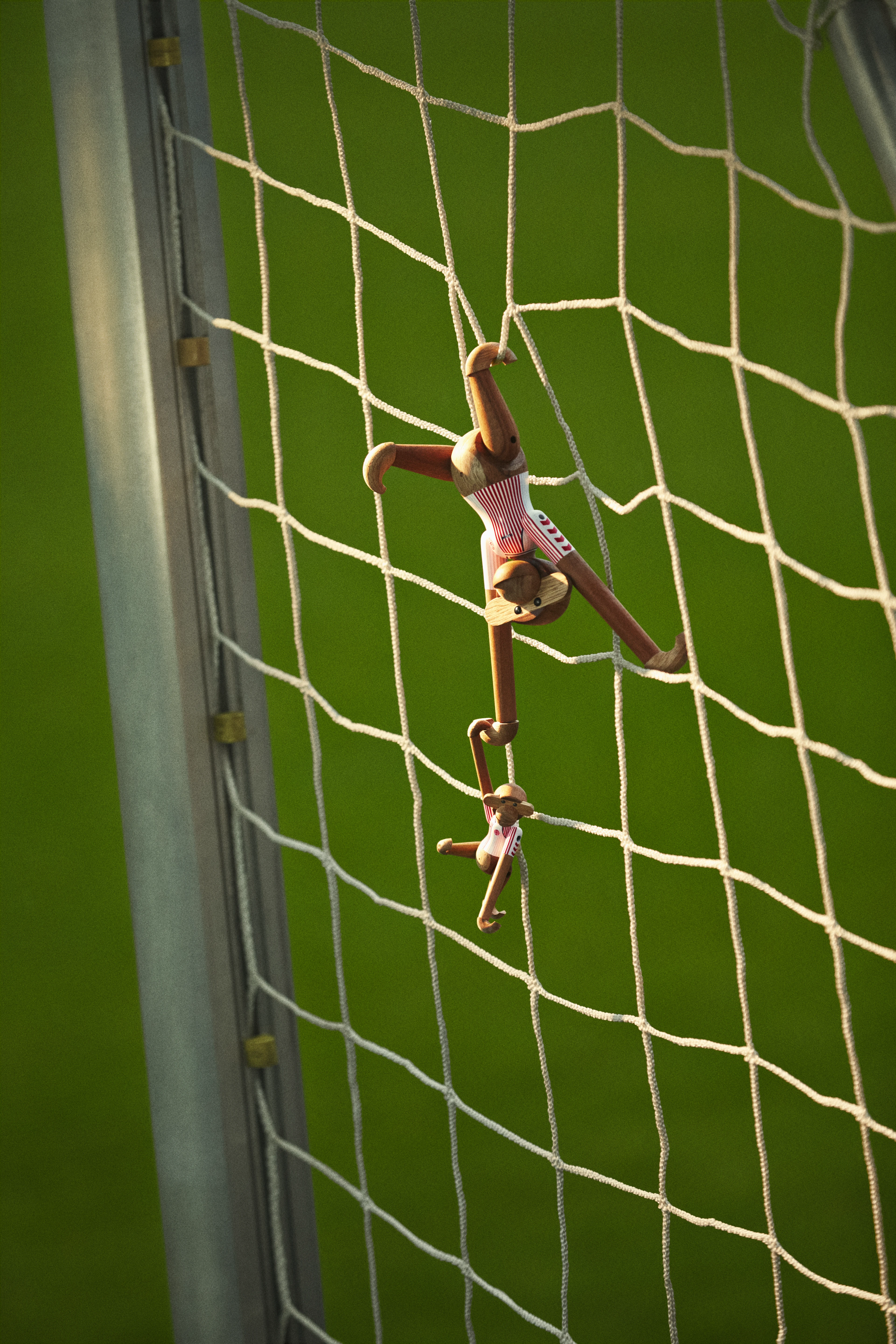 x DBU 86 Away Monkey small from Kay Bojesen in Teak/Limba color, made of Wood