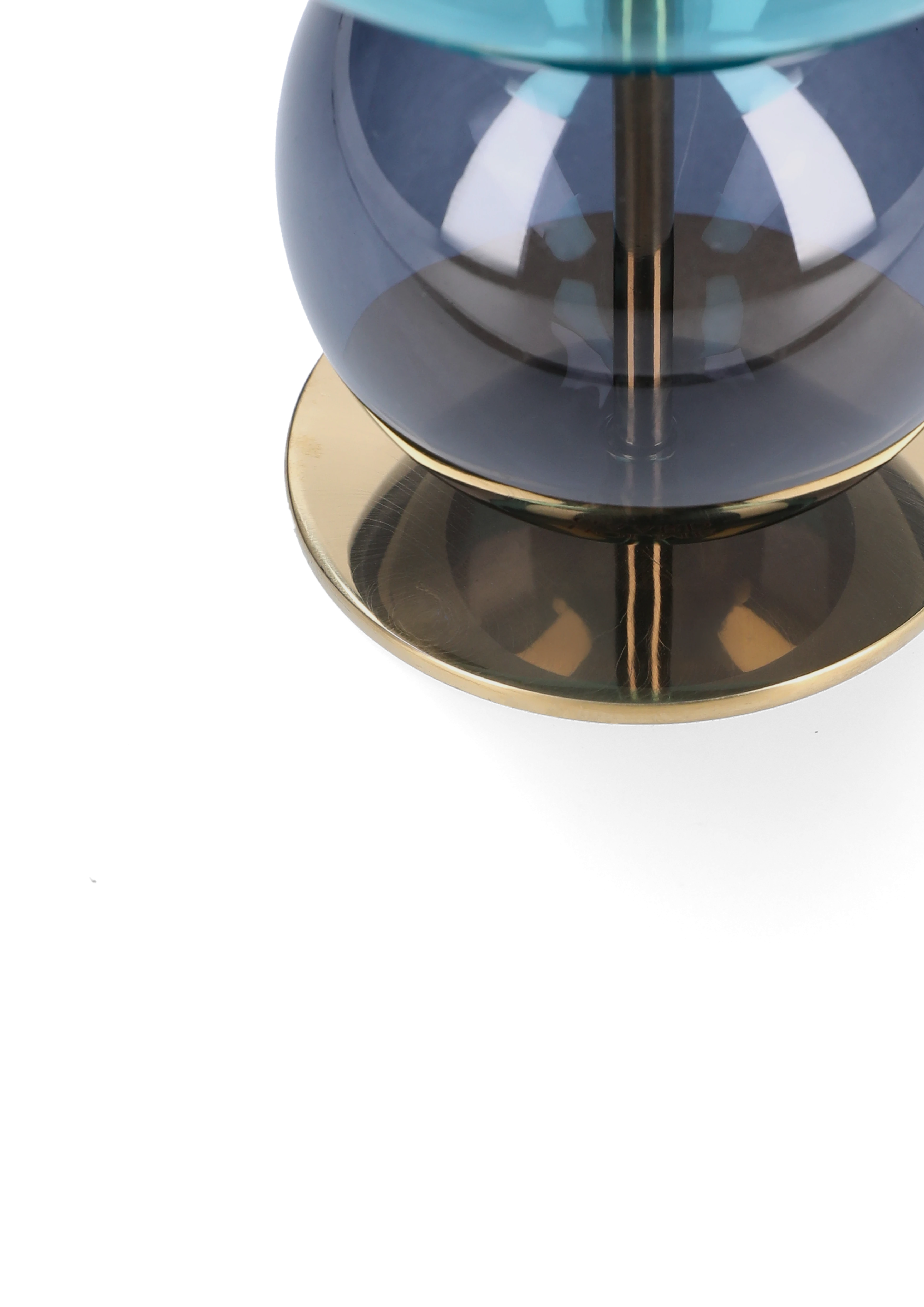 Candle holder H14 cm from Holmegaard in Light blue/Smoke color, made of Glass