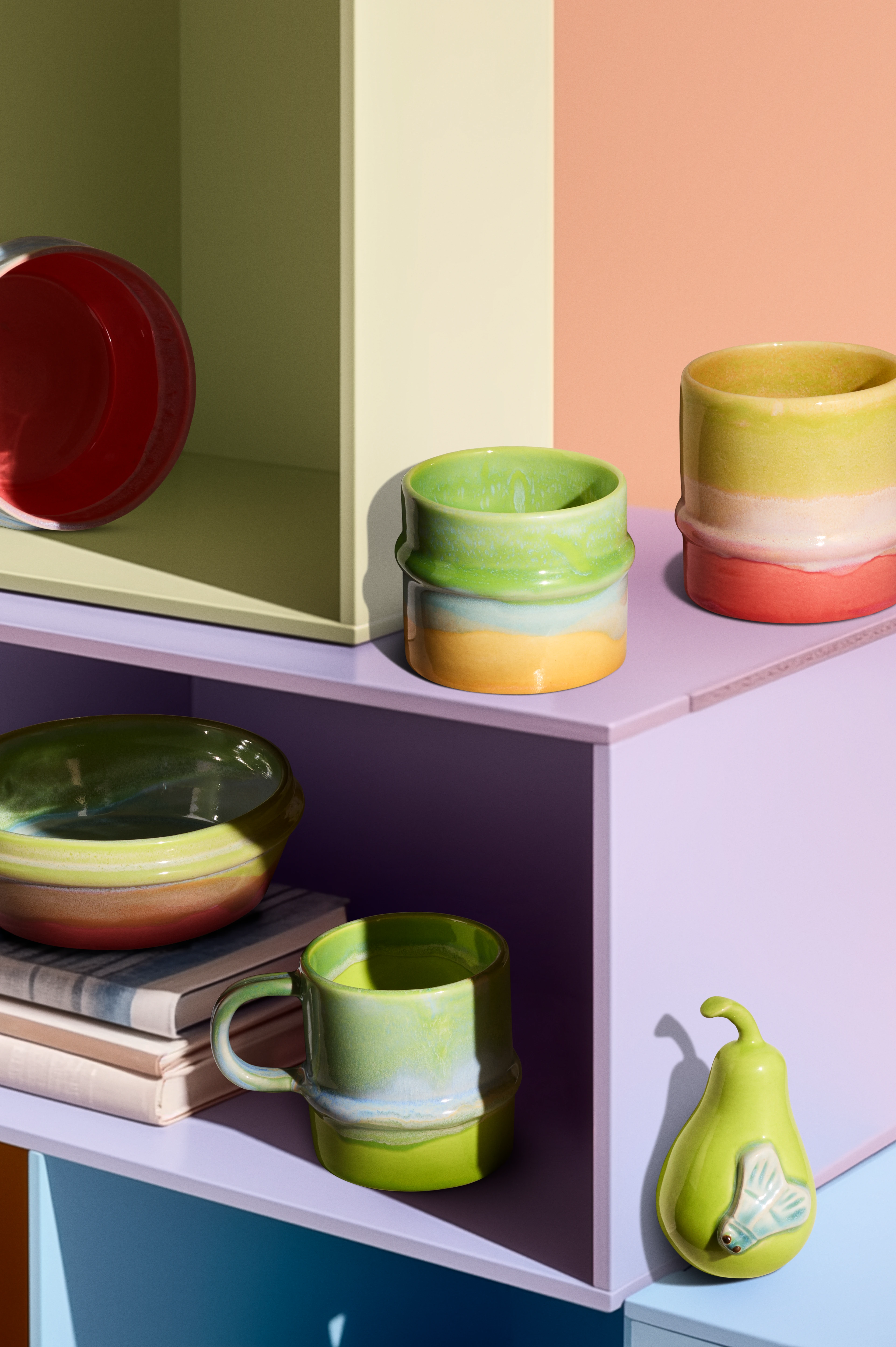 Mug with handle 35 cl from Kähler  in Apple green/Mint color, made of Ceramics