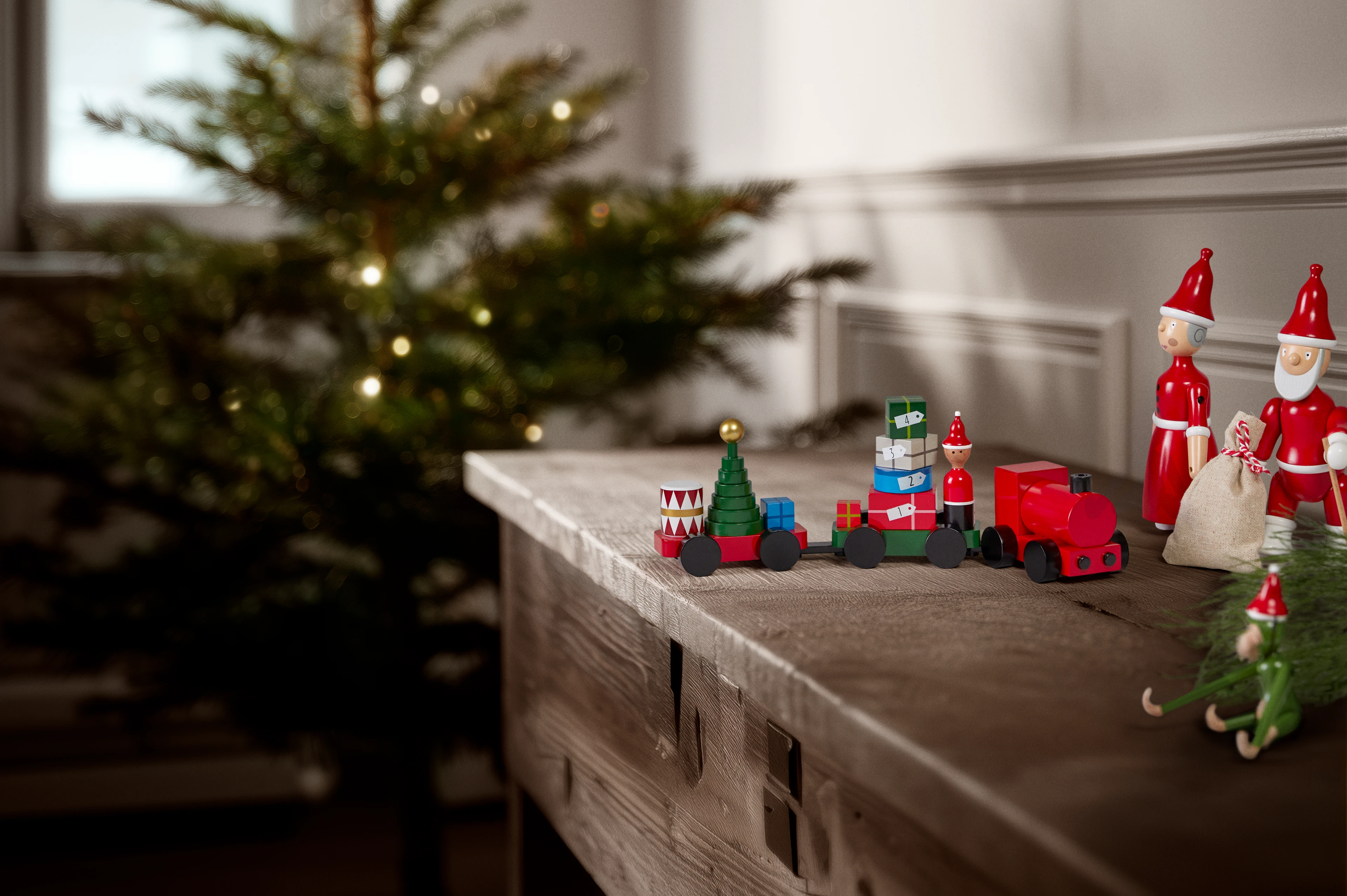 Kay Bojesen Christmas Train from Kay Bojesen in Red color, made of Wood