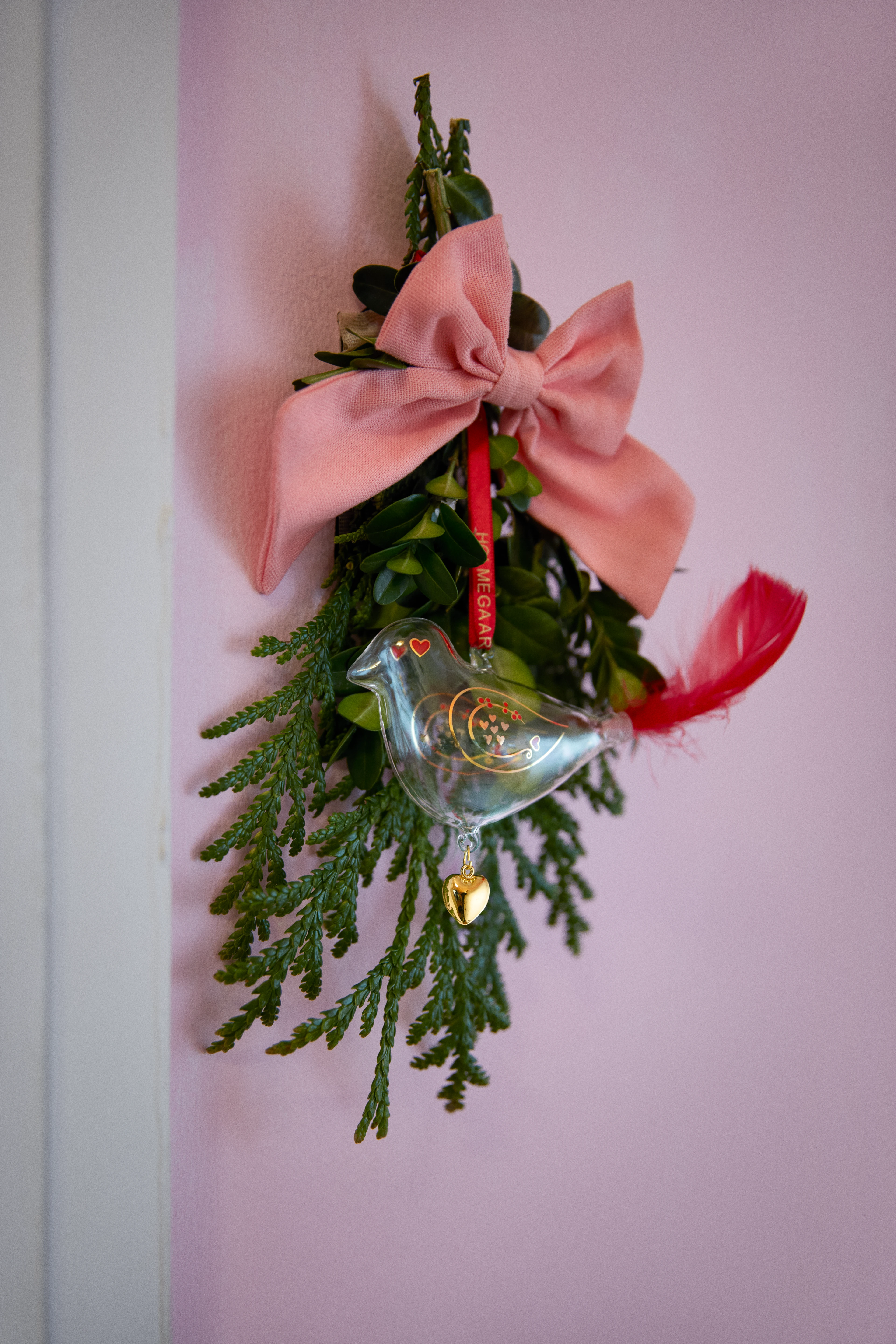 Weihnachts Vogel 2025 klein von Holmegaard in der Farbe Klar, hergestellt aus Glas