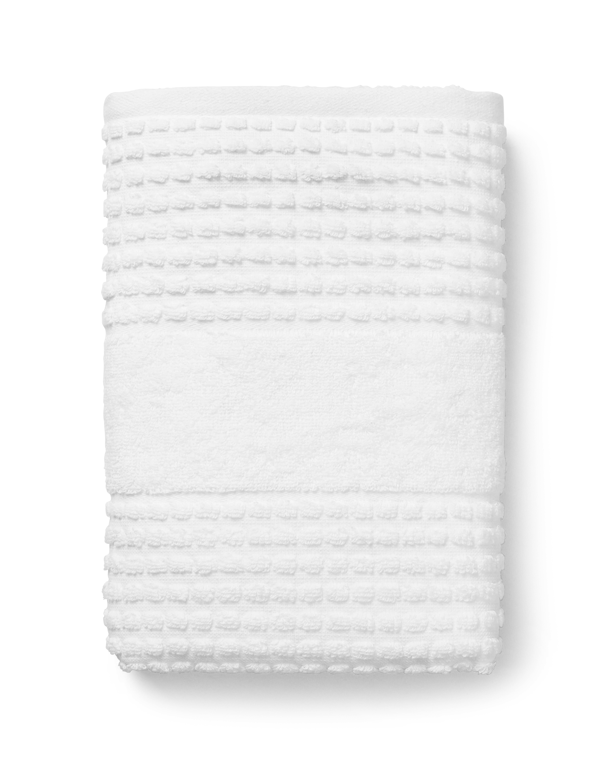 Handduk 50x100 cm från JUNA i färgen Vit, tillverkad av Bomull