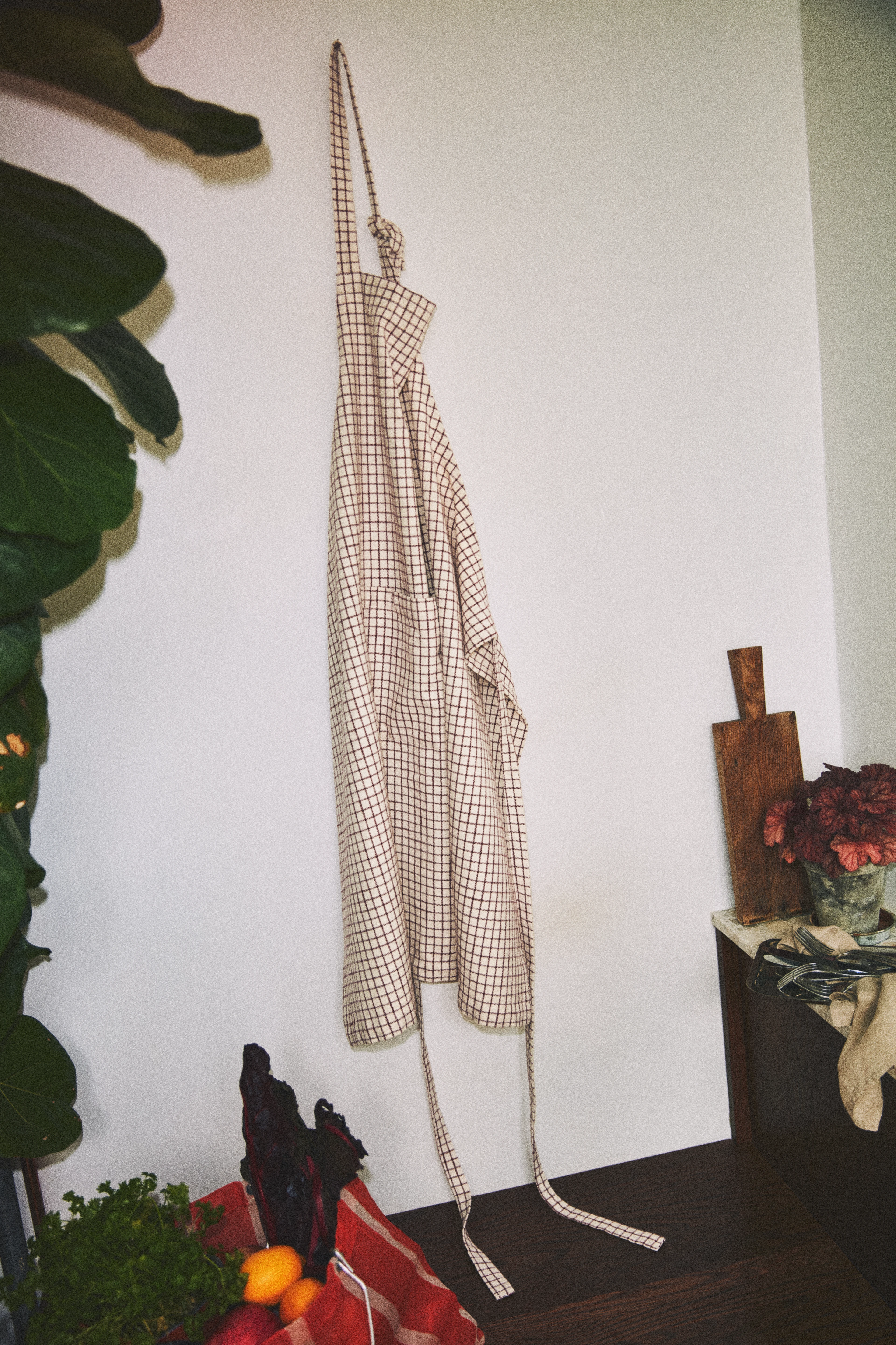 Garn Schürze one size von Rosendahl in der Farbe Terracotta, hergestellt aus Baumwollmischung