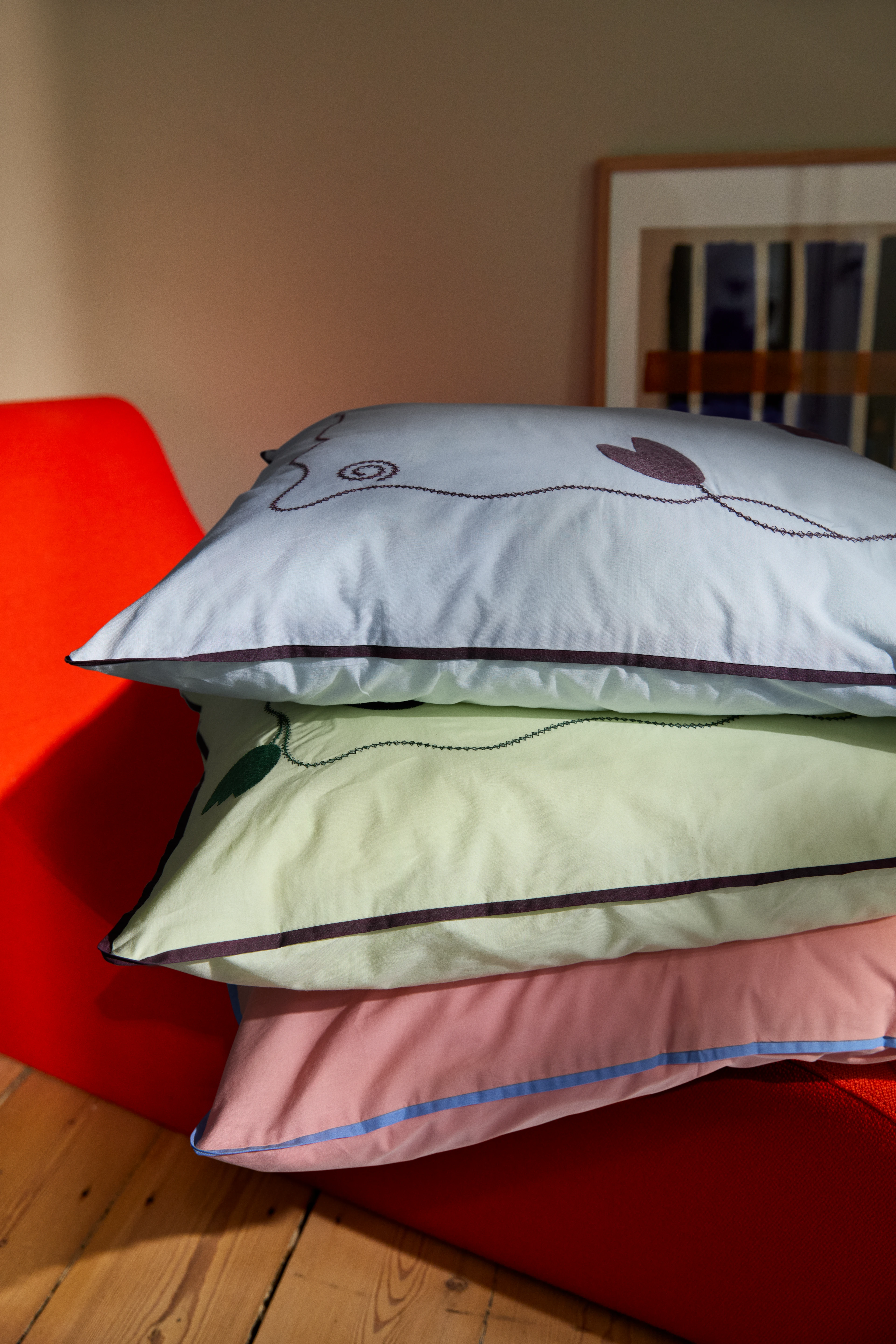 Bed linen 140x200 cm from JUNA in Soft pink color, made of Cotton