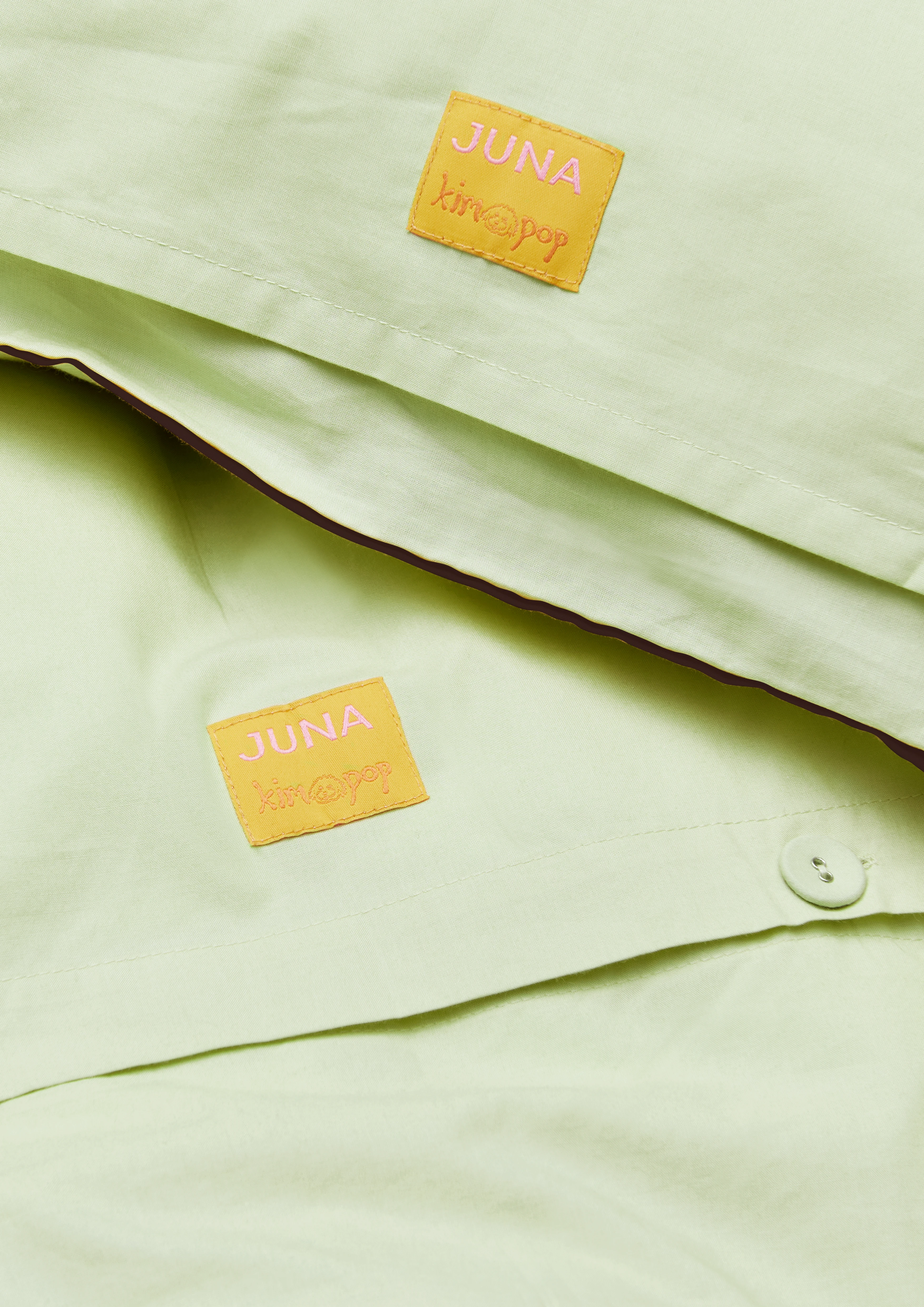 Bed linen 140x200 cm from JUNA in Light green color, made of Cotton