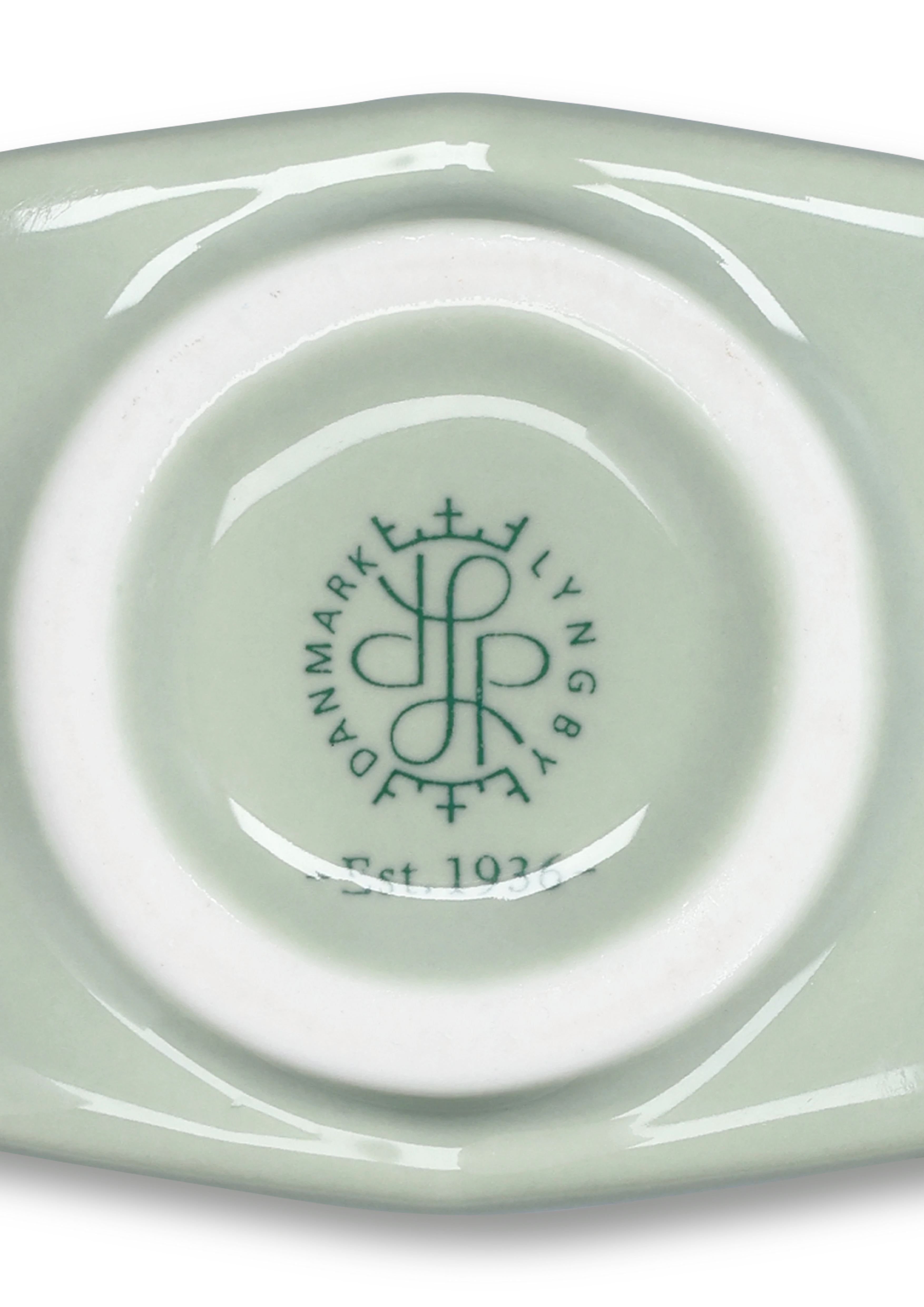 Snerle Vase H14 cm fra Lyngby Porcelæn i farven Grøn, lavet af Keramik