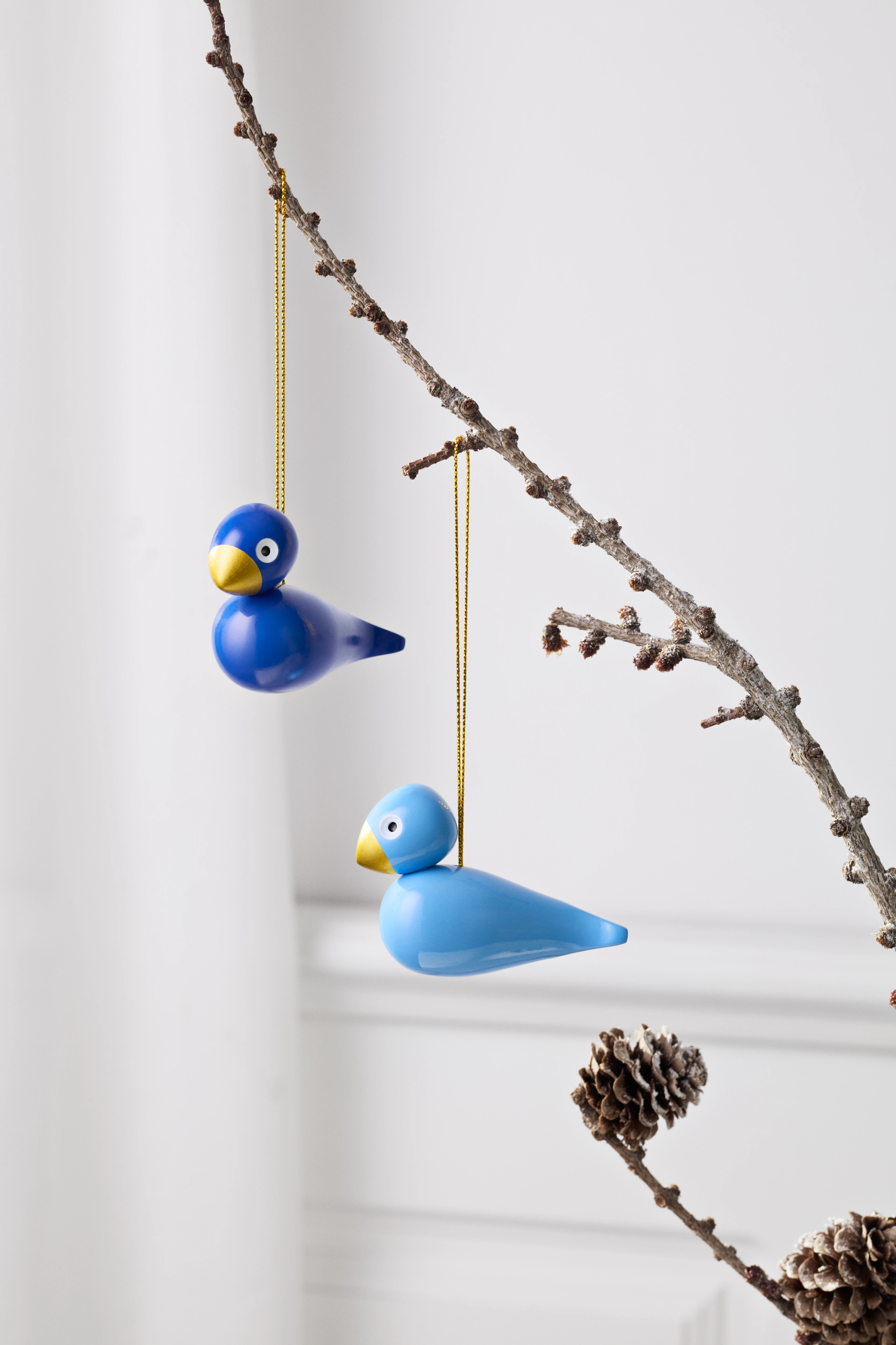 Kay Bojesen Wintervögel H5 cm 2 Stck. Blau/Hellblau