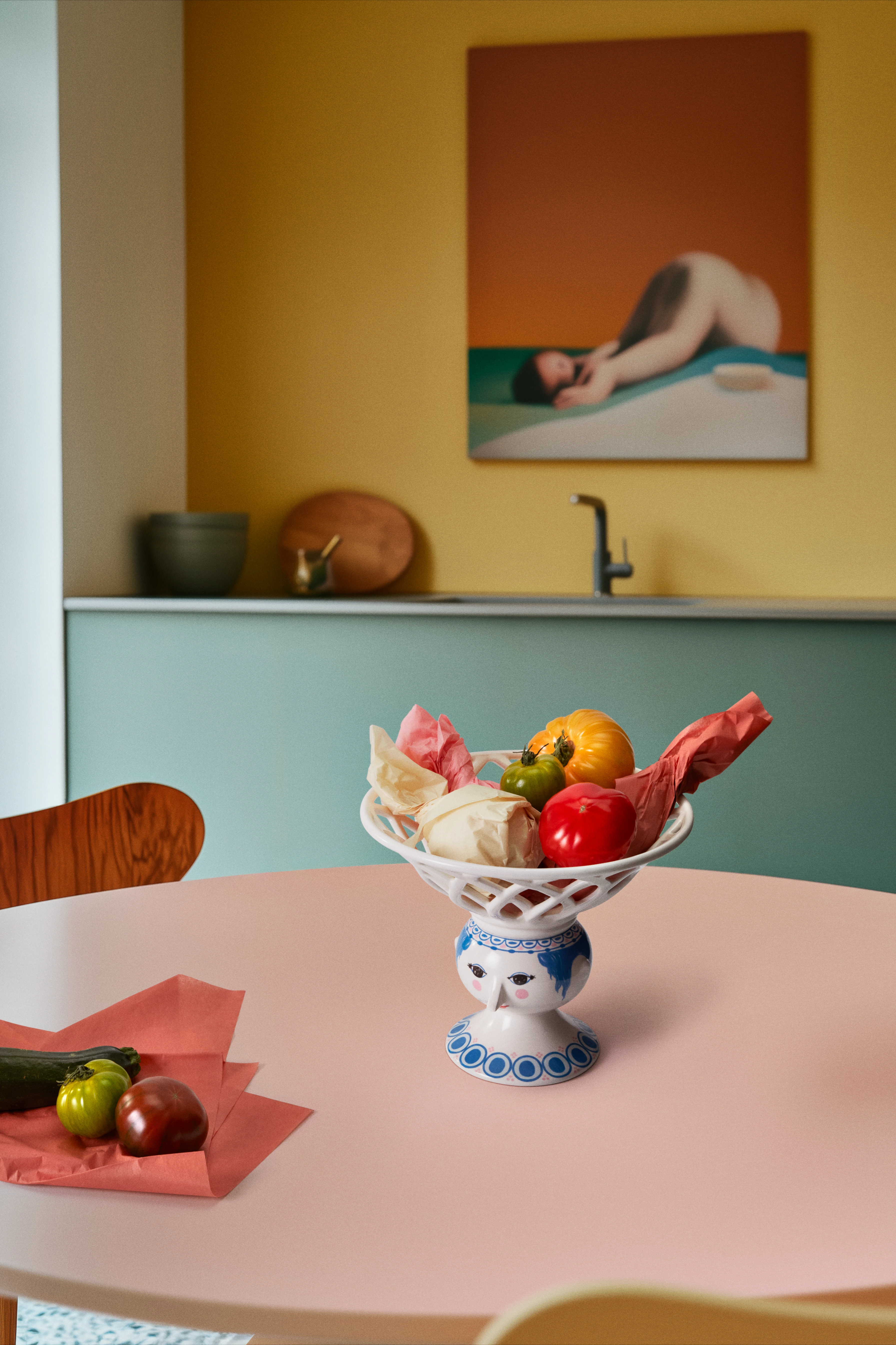 Bjørn Wiinblad Fruit Bowl Ø25 cm in Blue from Dora