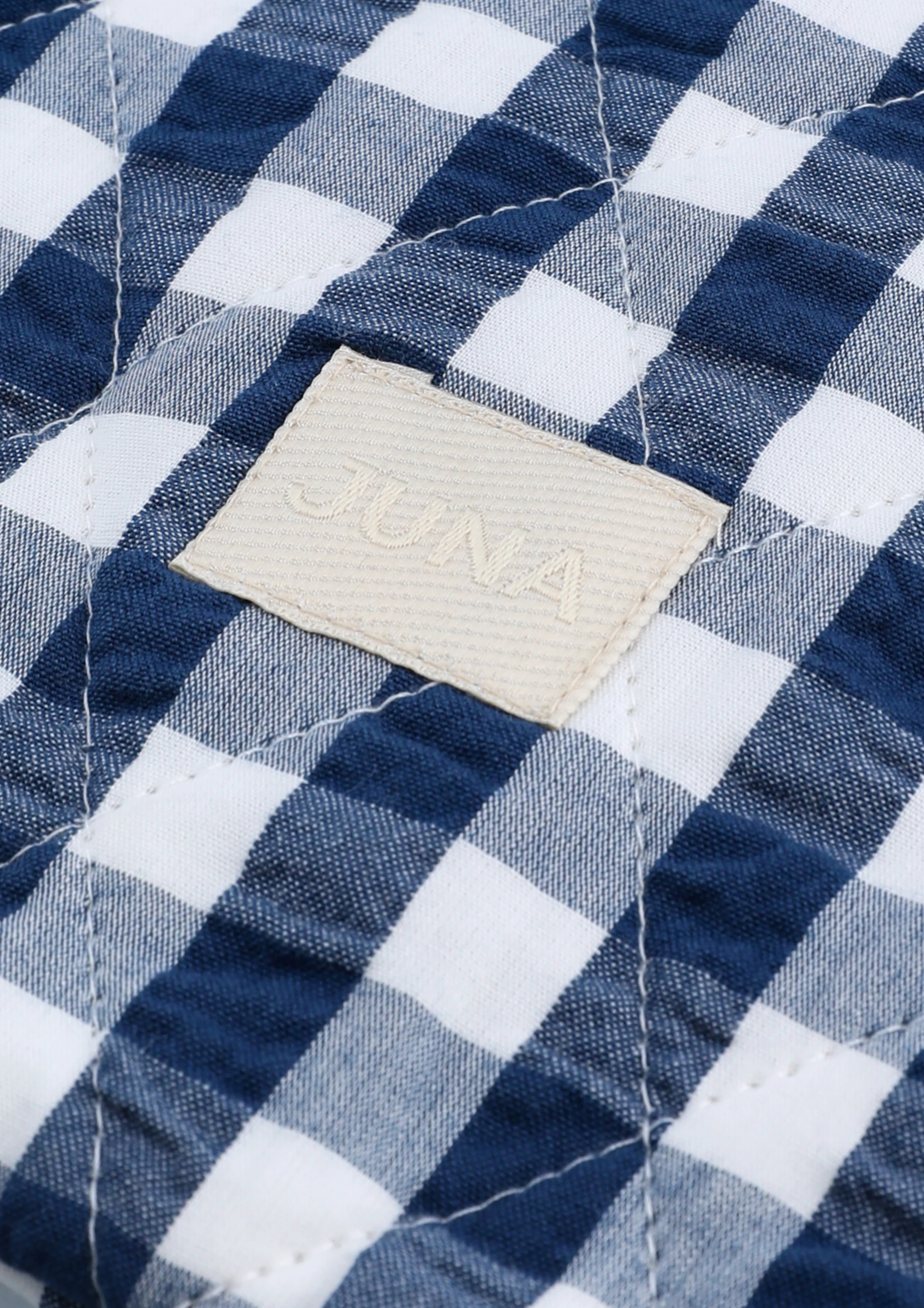 Pondus Computer sleeve 38x28 cm von JUNA in der Farbe Dunkelblau/Weiss, hergestellt aus Baumwolle