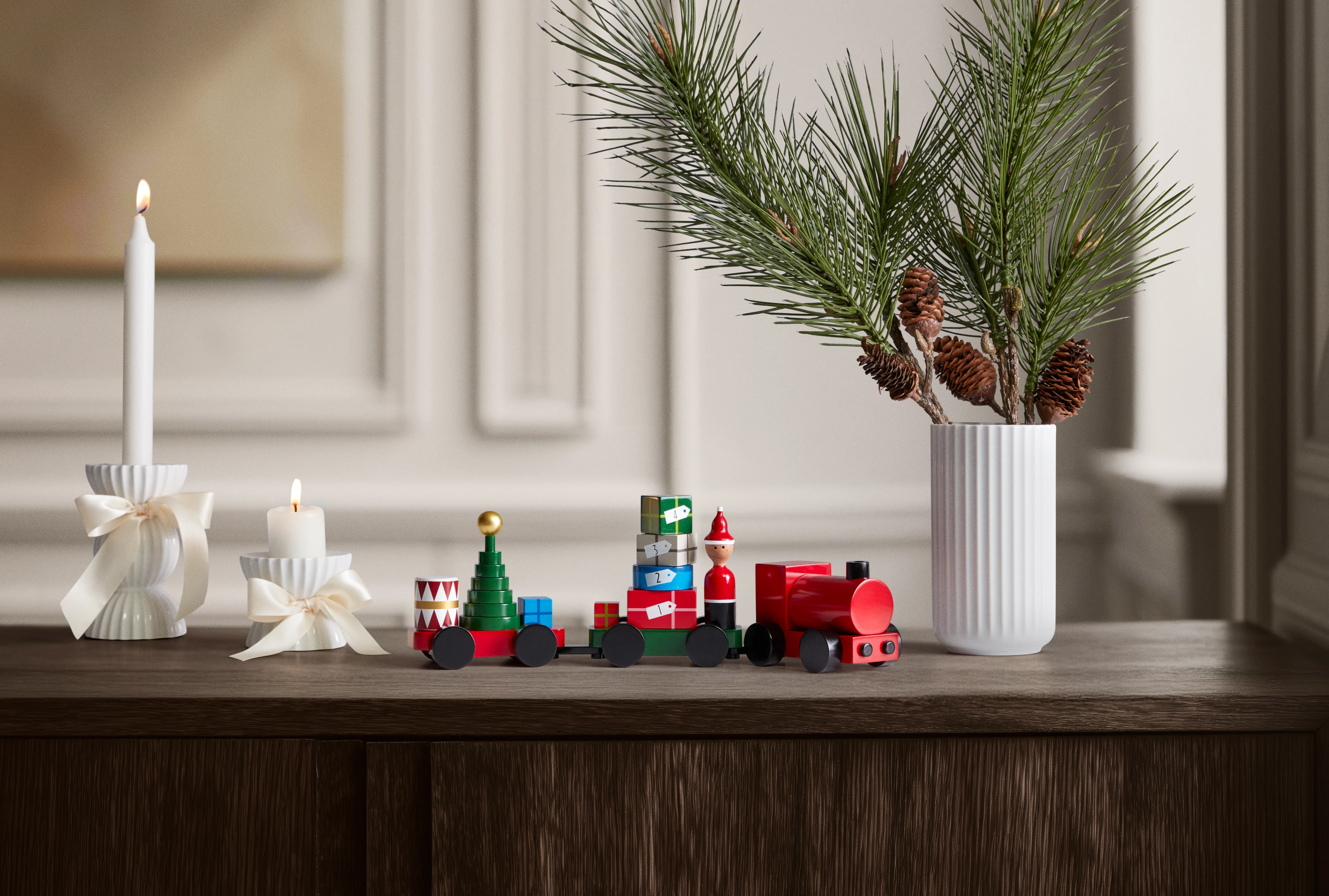 Kay Bojesen Christmas Train from Kay Bojesen in Red color, made of Wood