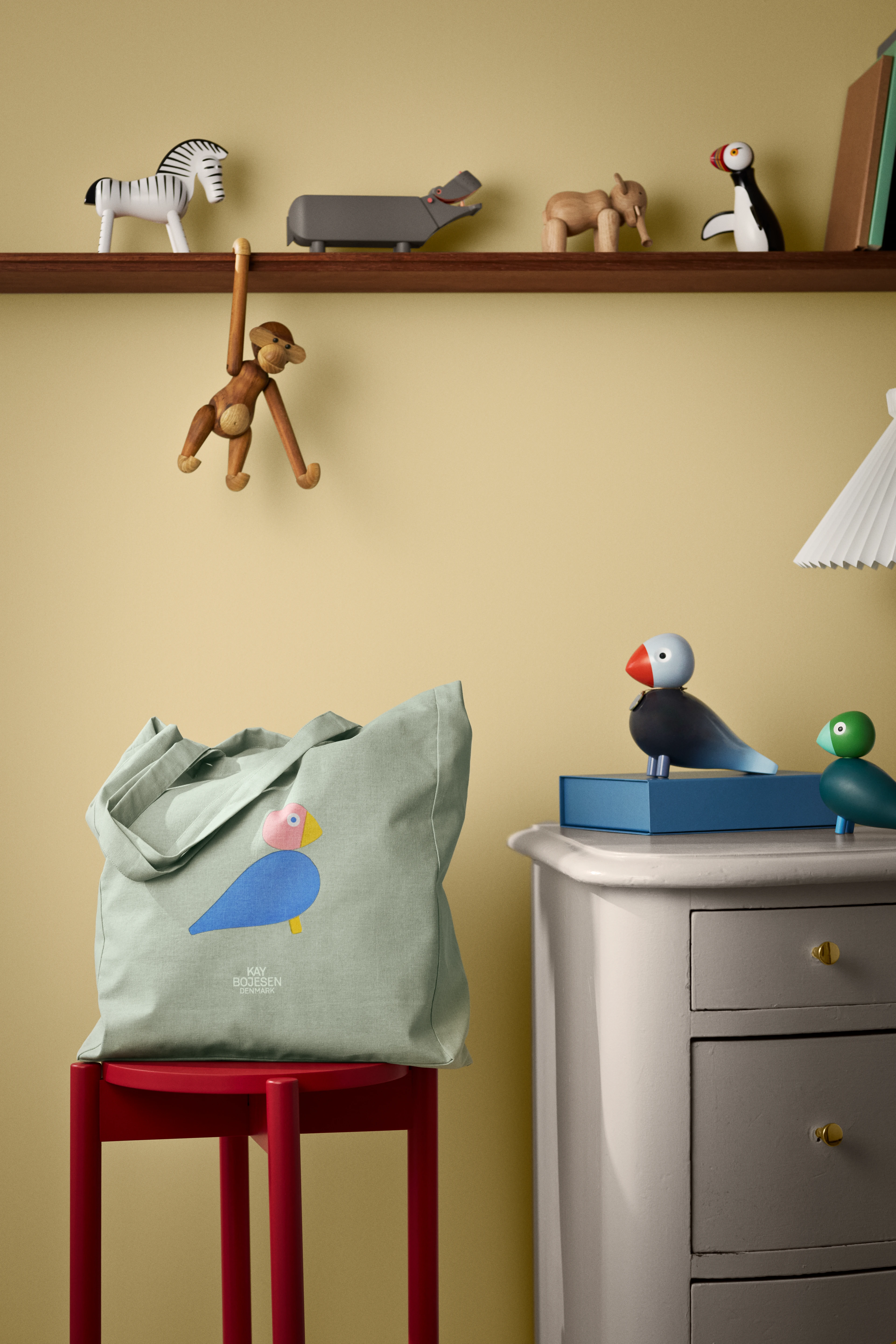 Bird handlenett 40x45 cm fra Kay Bojesen i fargen , laget av Bomullsblanding