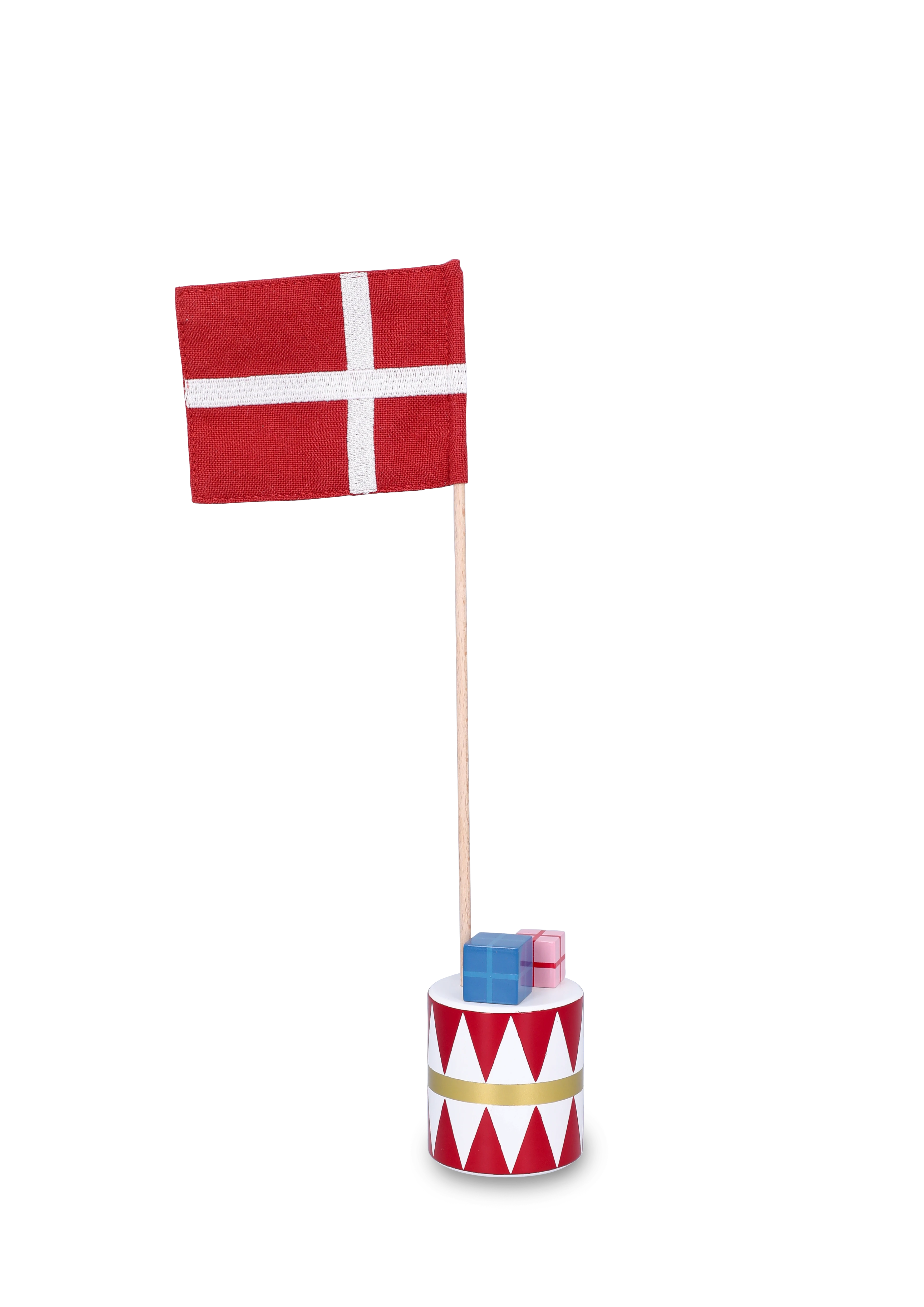 Table flag Danish H30 cm from Kay Bojesen in Red/White color, made of Wood