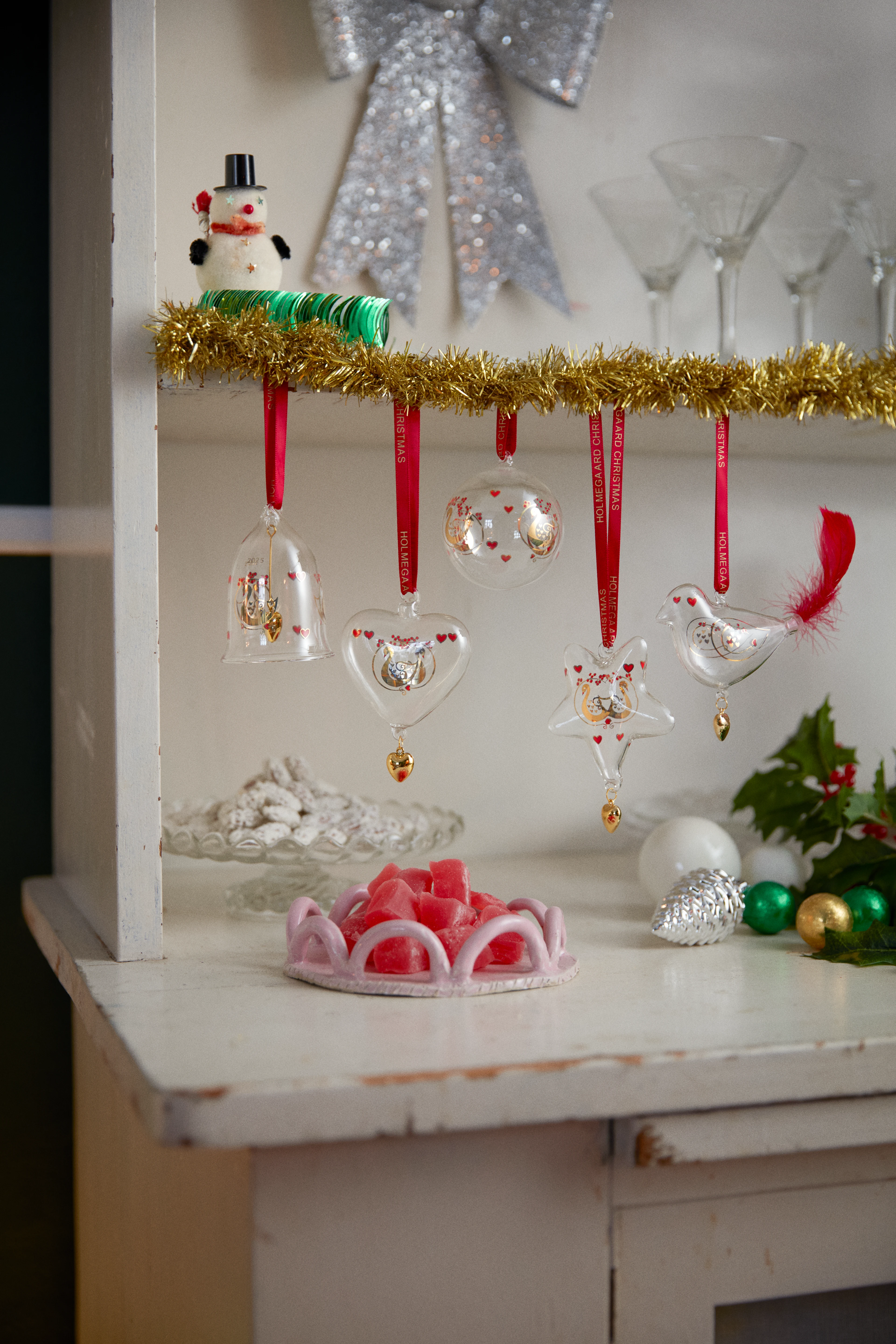 Annual Christmas Bird 2025 small from Holmegaard in Clear color, made of Glass