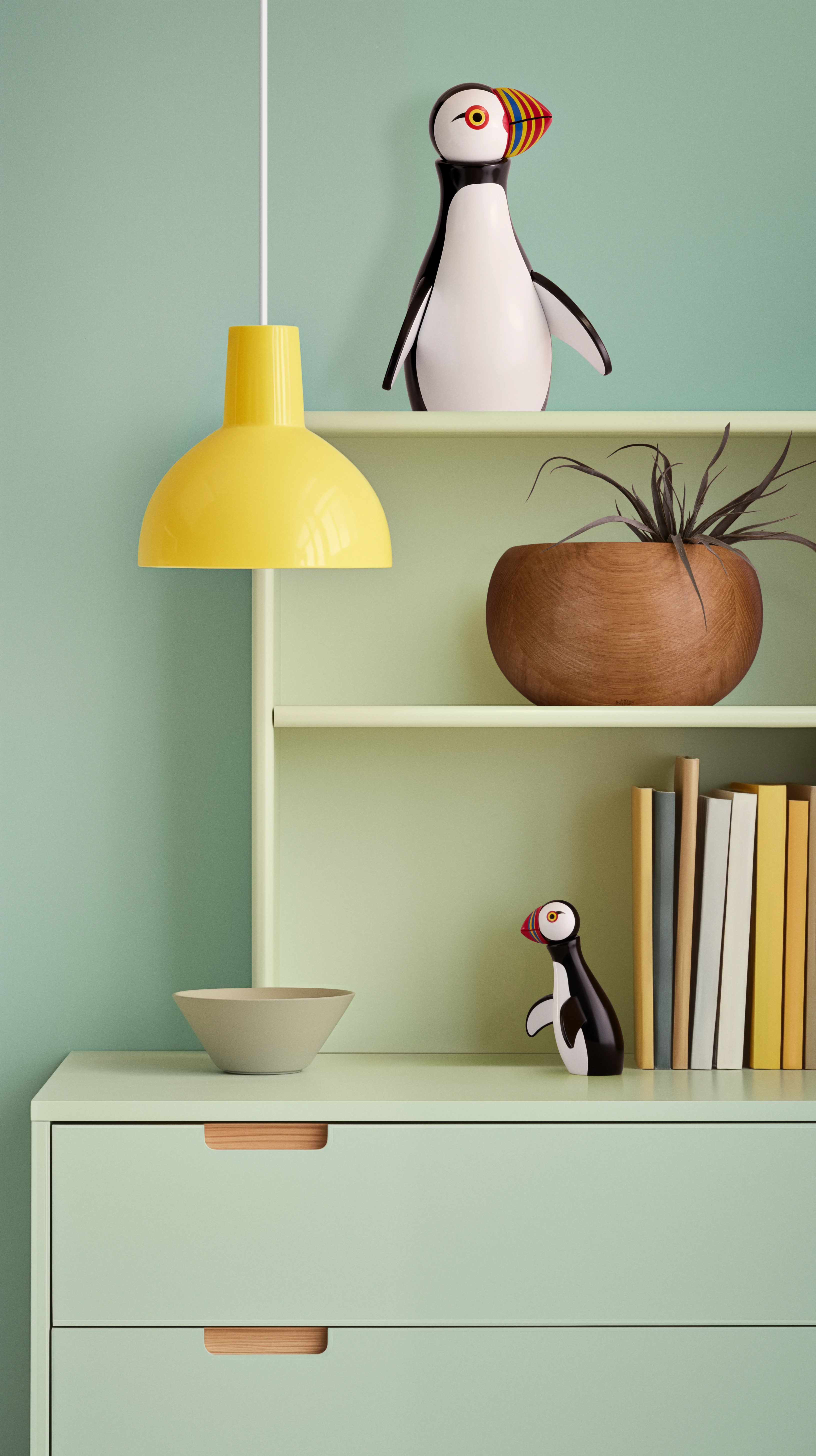 Puffin H13.5 cm from Kay Bojesen in Multi color, made of Wood