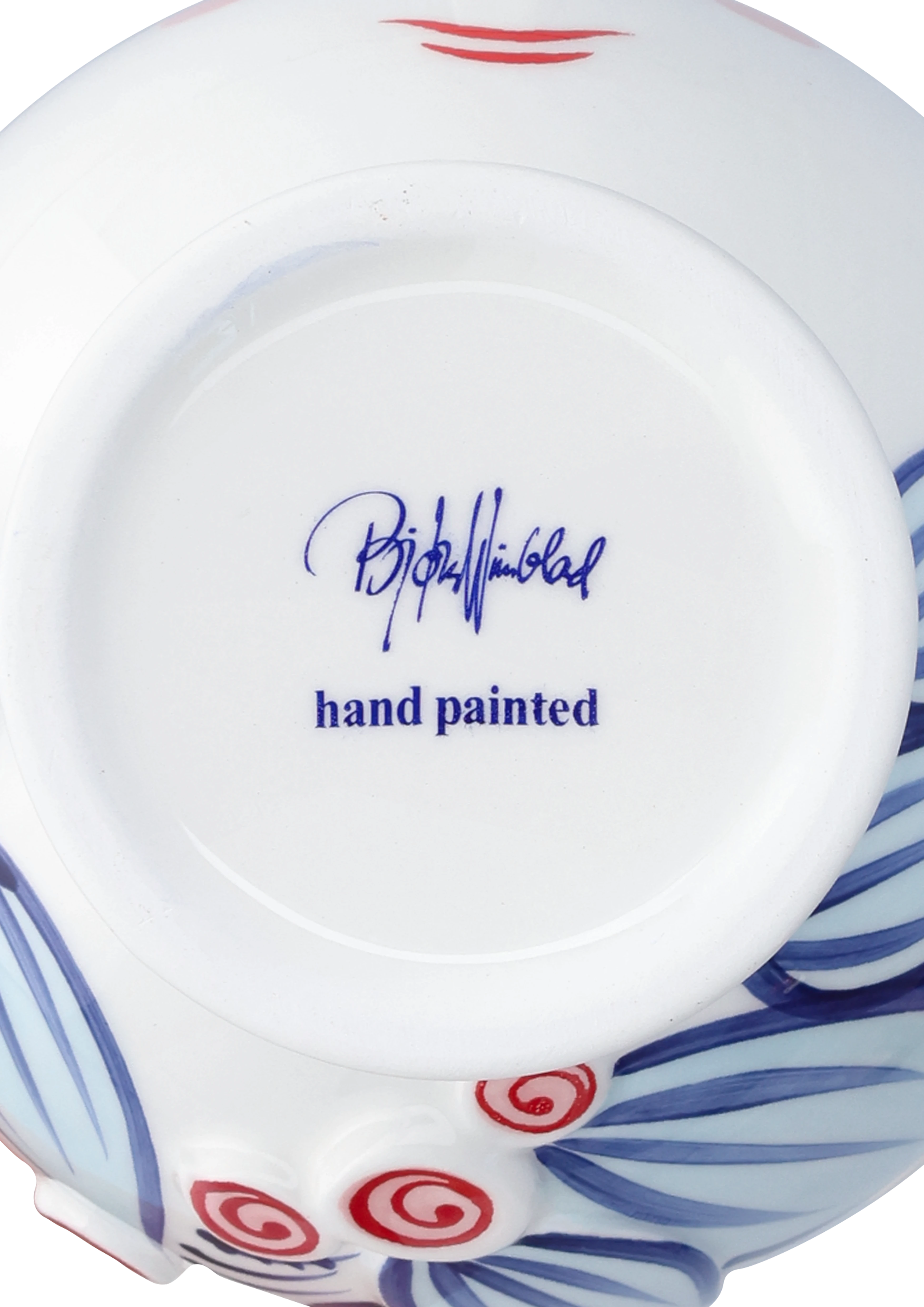 Vase H25 cm from Bjørn Wiinblad in Blue color, made of Ceramics