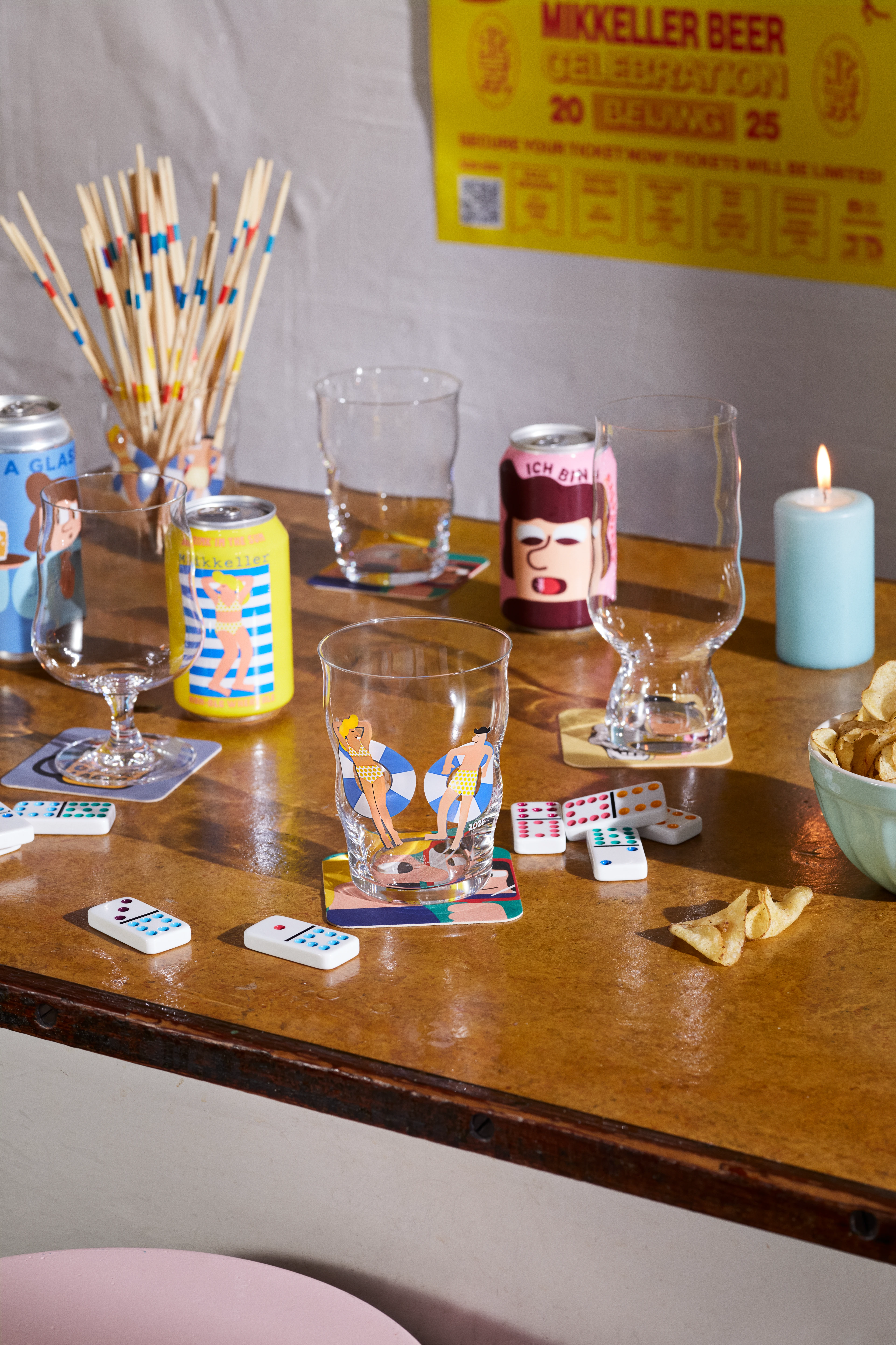 Pint Beer Glas 2026 40 cl von Holmegaard in der Farbe Klar mit Dekoration, hergestellt aus Glas