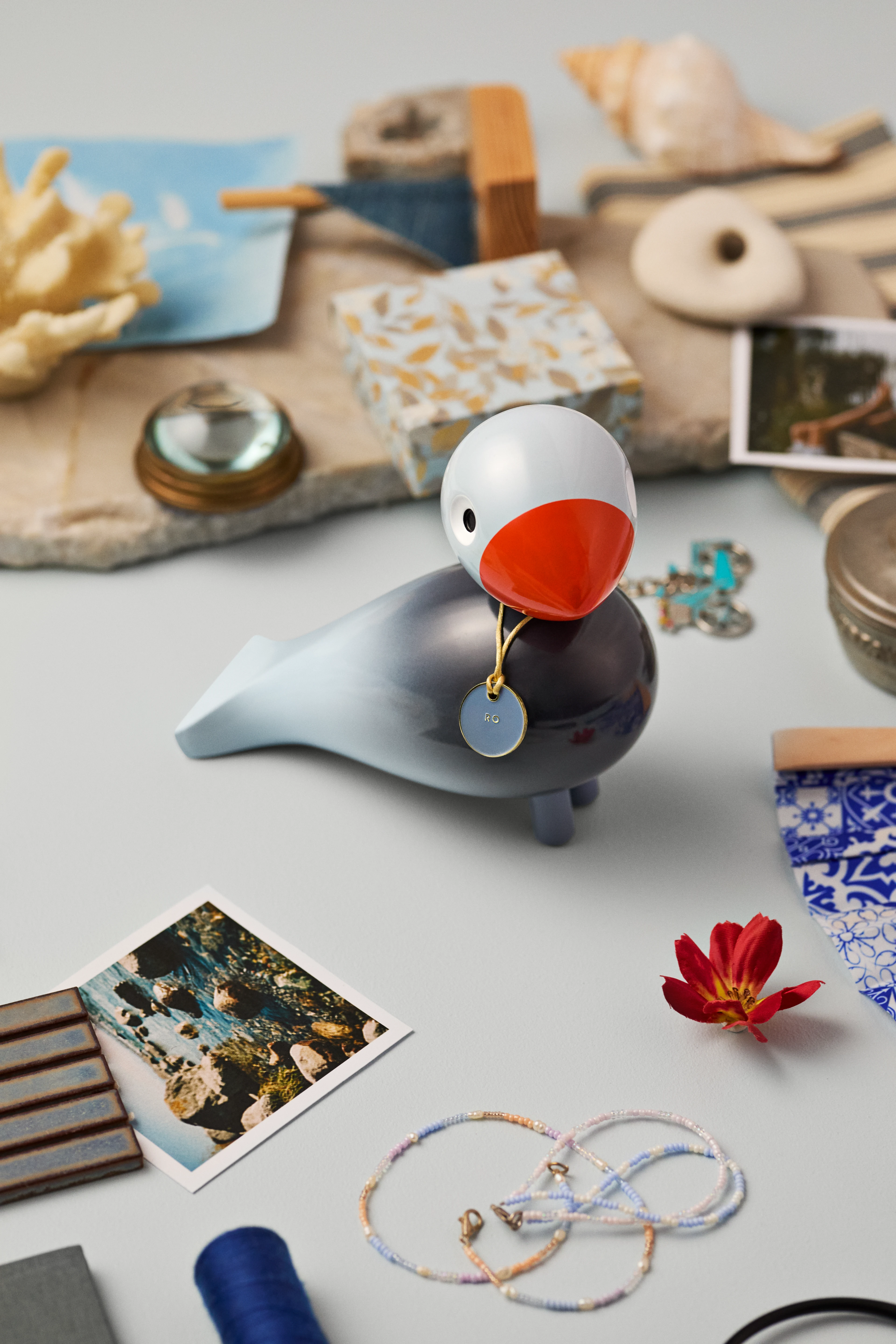 Ro Story Bird H15.5 cm fra Kay Bojesen i farven Blå, lavet af Træ