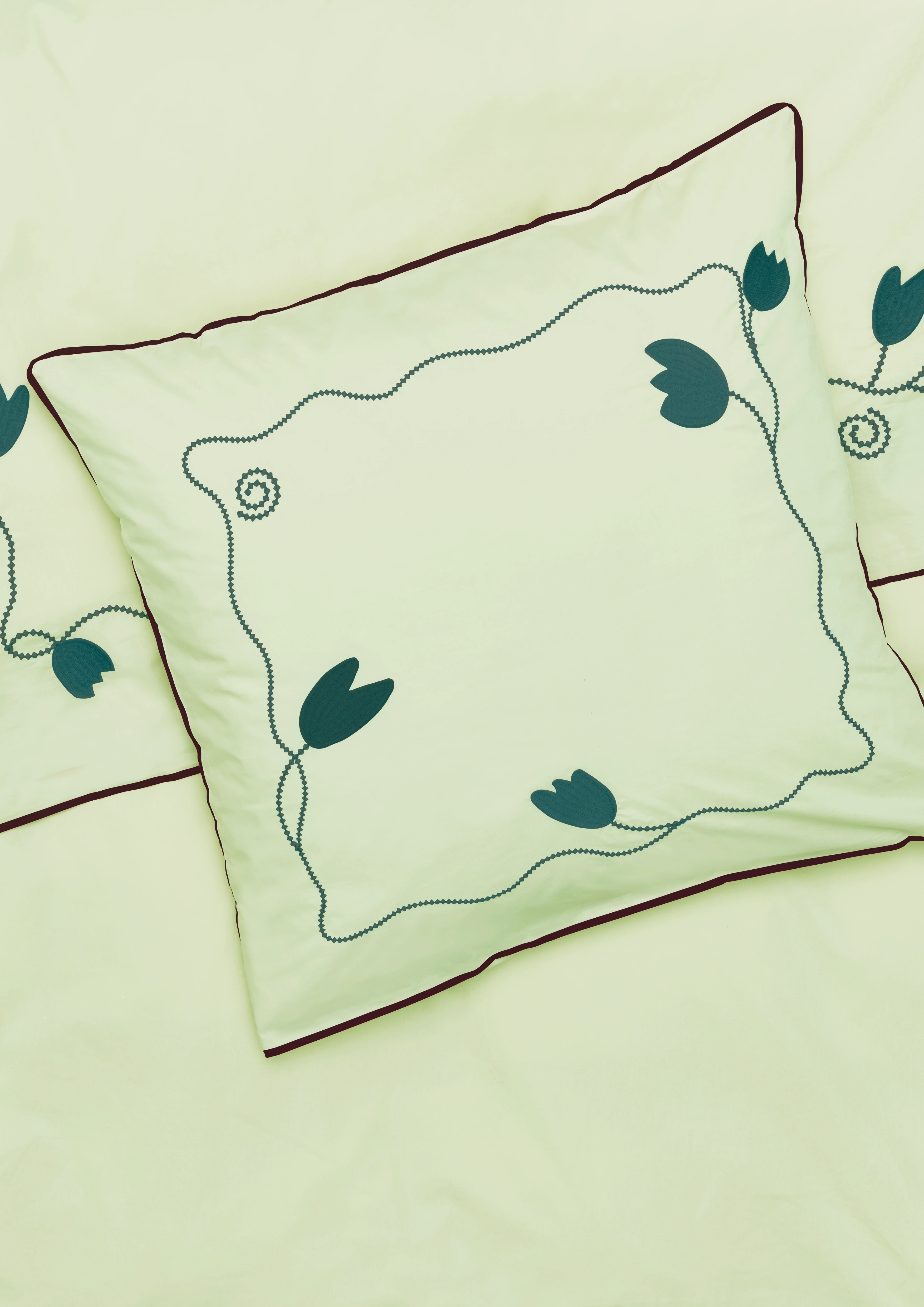 Bed linen 140x220 cm from JUNA in Light green color, made of Cotton