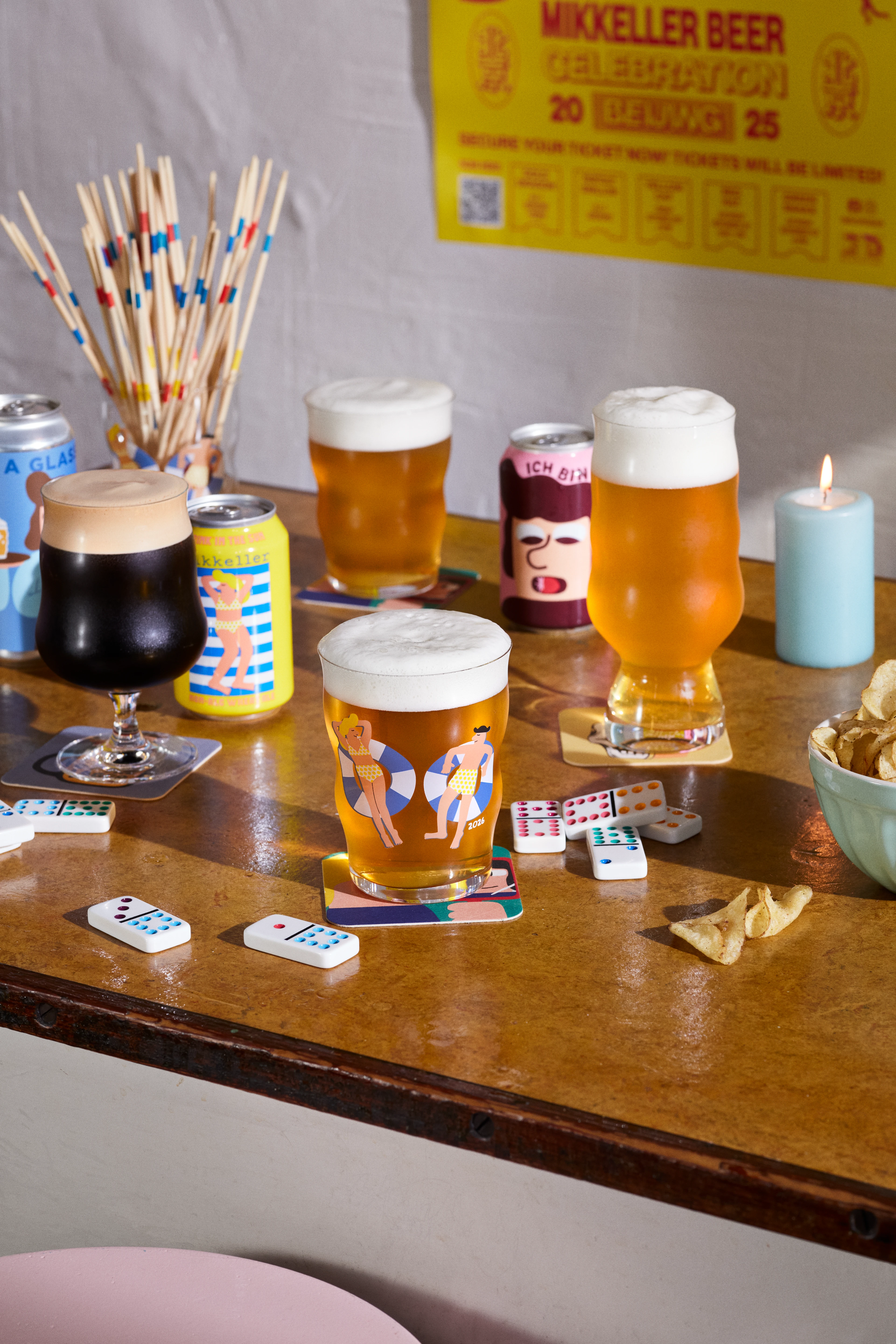 Pint Beer Glas 2026 40 cl von Holmegaard in der Farbe Klar mit Dekoration, hergestellt aus Glas