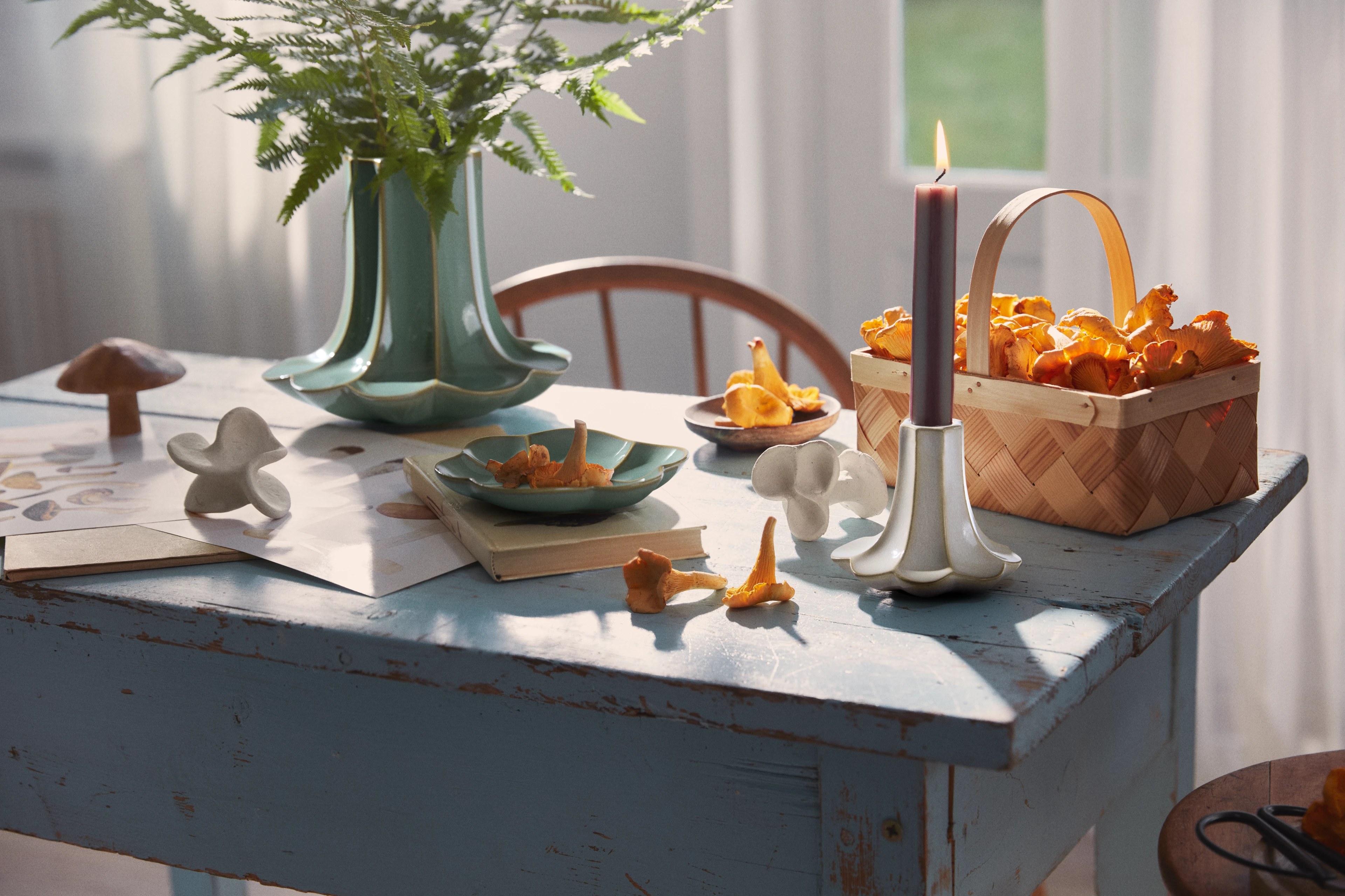 Bordfad lille fra Kähler i farven Grøn, lavet af Keramik