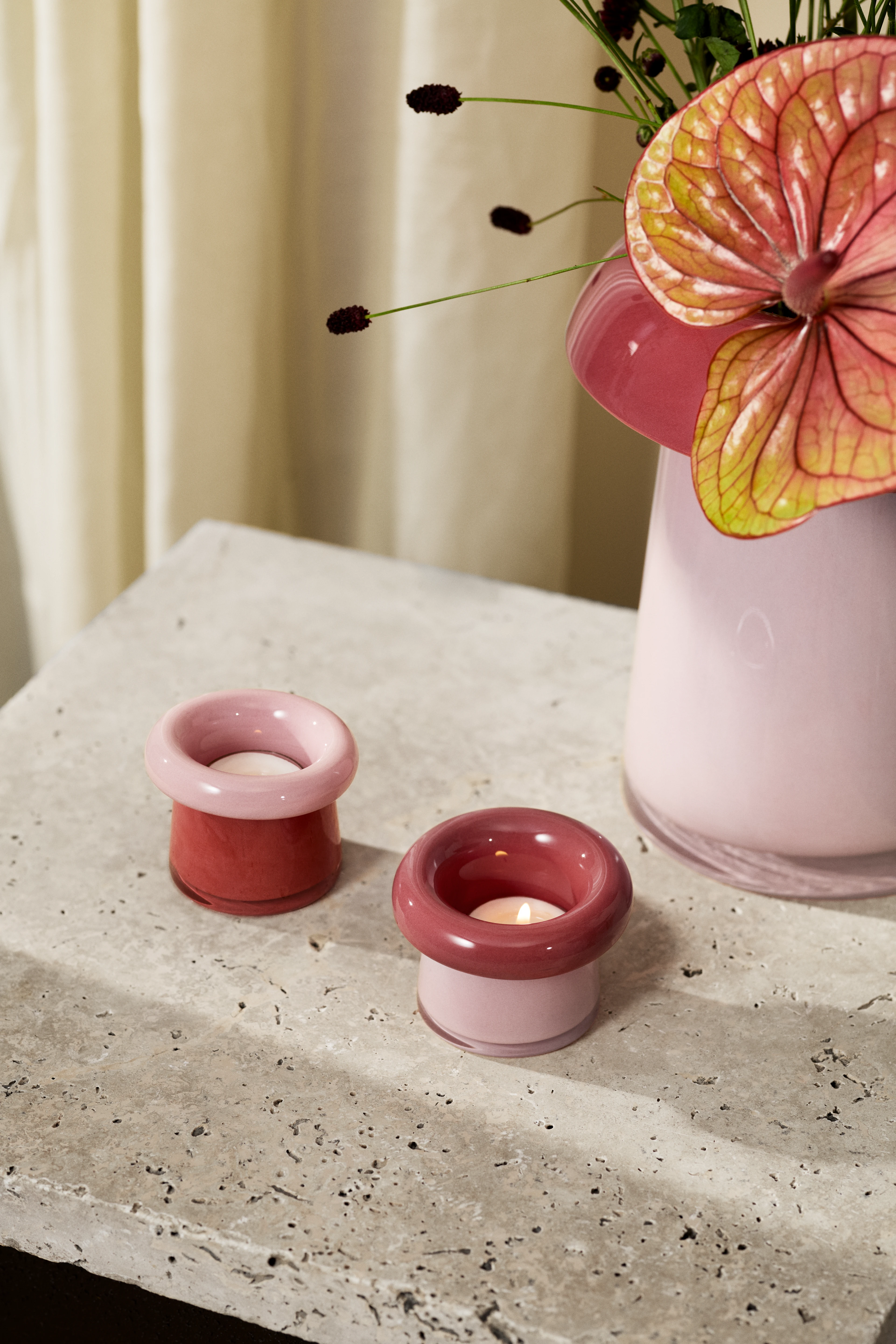 Holmegaard Teelichthalter Ø7.5 cm Rose/Terracotta