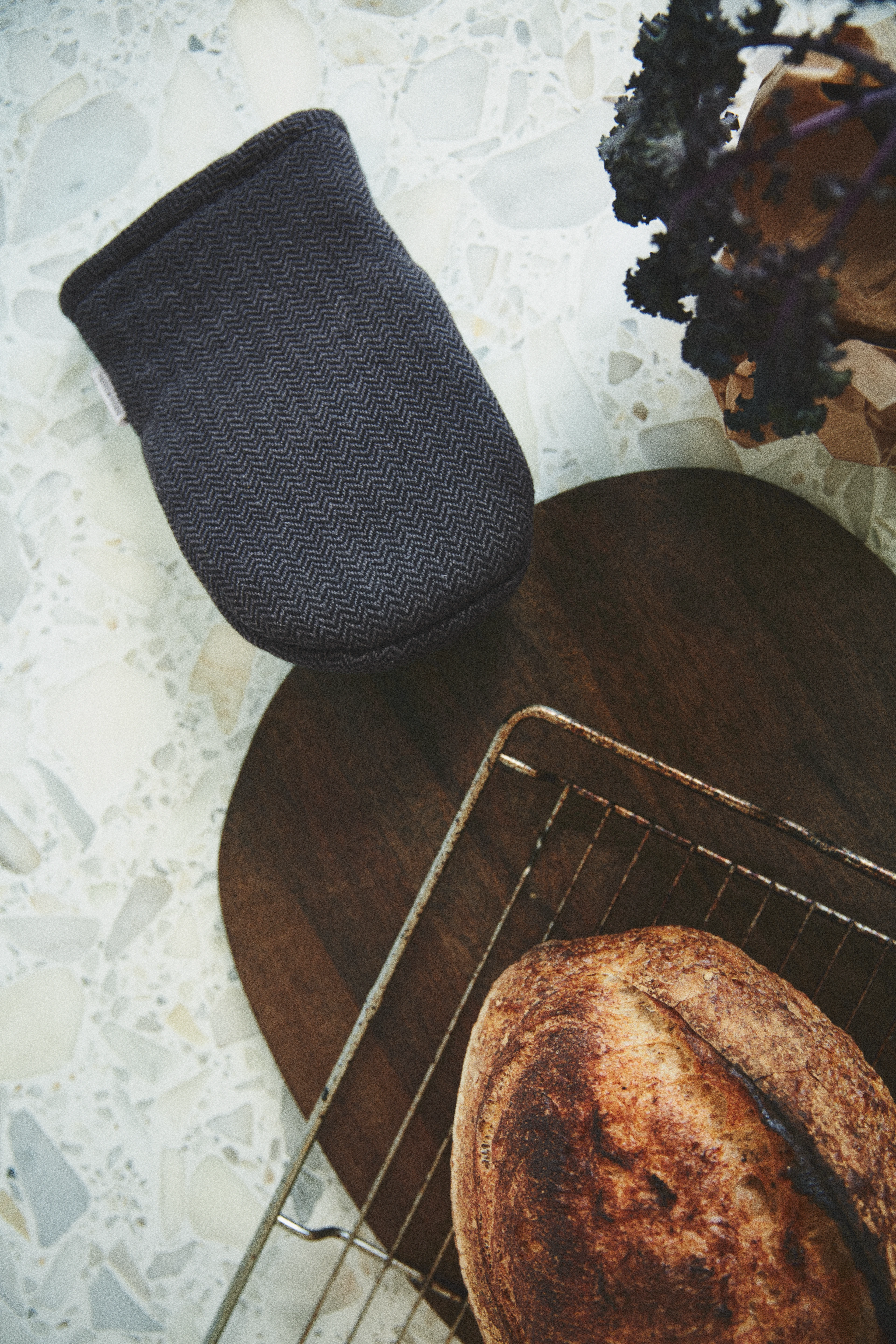 Garn Oven mitt one size from Rosendahl in Dark grey color, made of Cotton blend