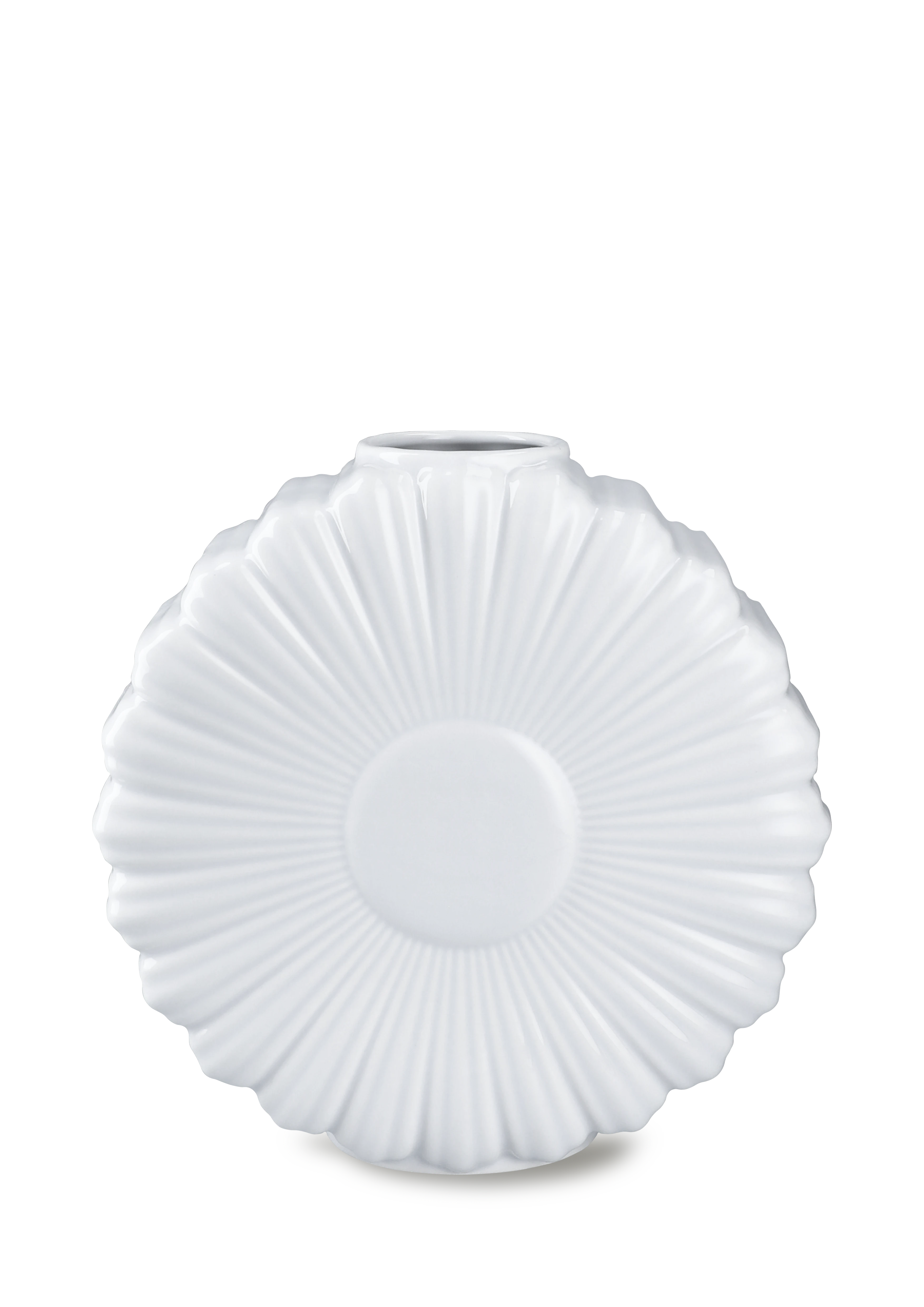 Marguerit Vase H21 cm fra Lyngby Porcelæn i farven Hvid, lavet af Keramik