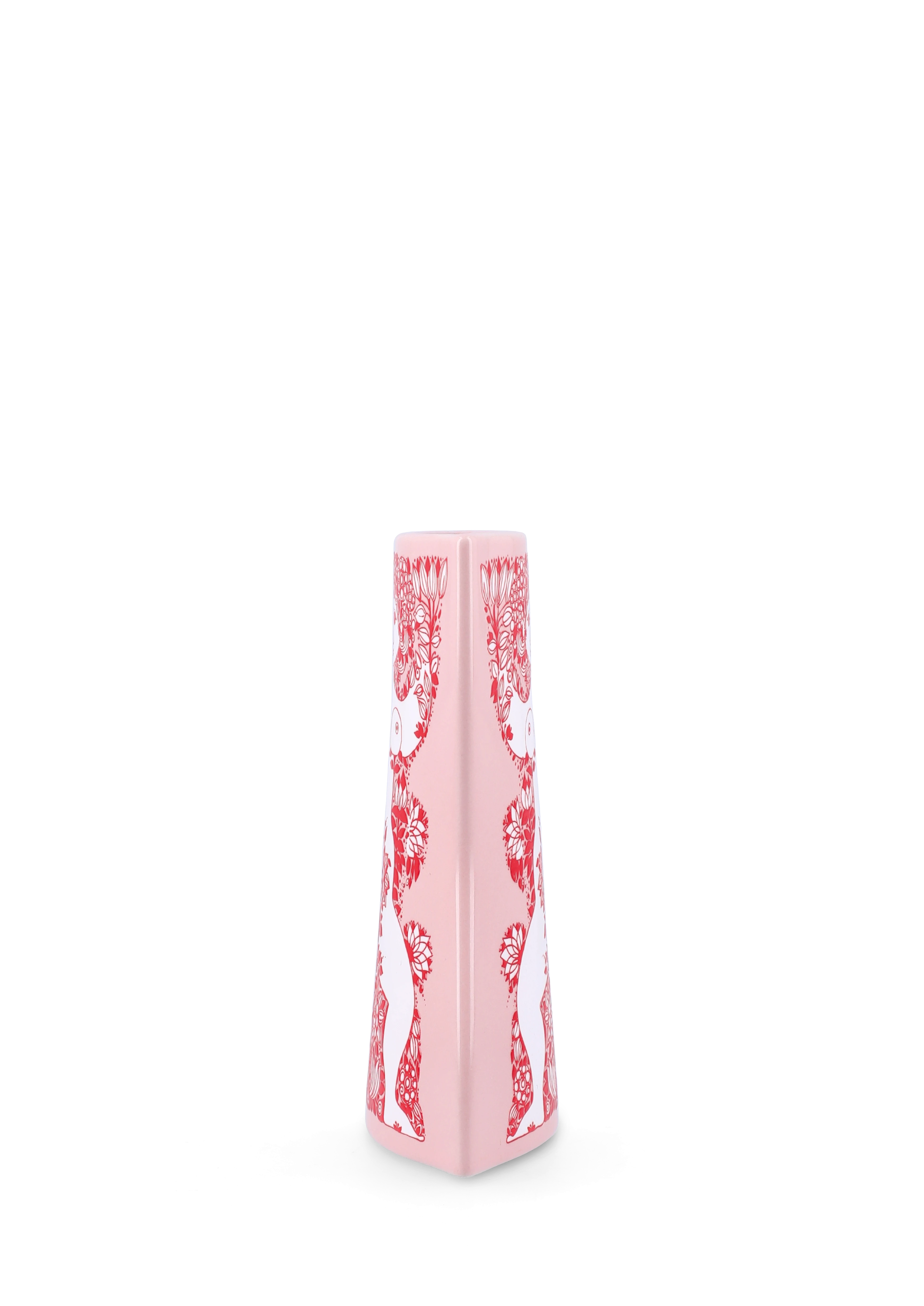 Vase H16.5 cm from Bjørn Wiinblad in Pink/Red color, made of Ceramics