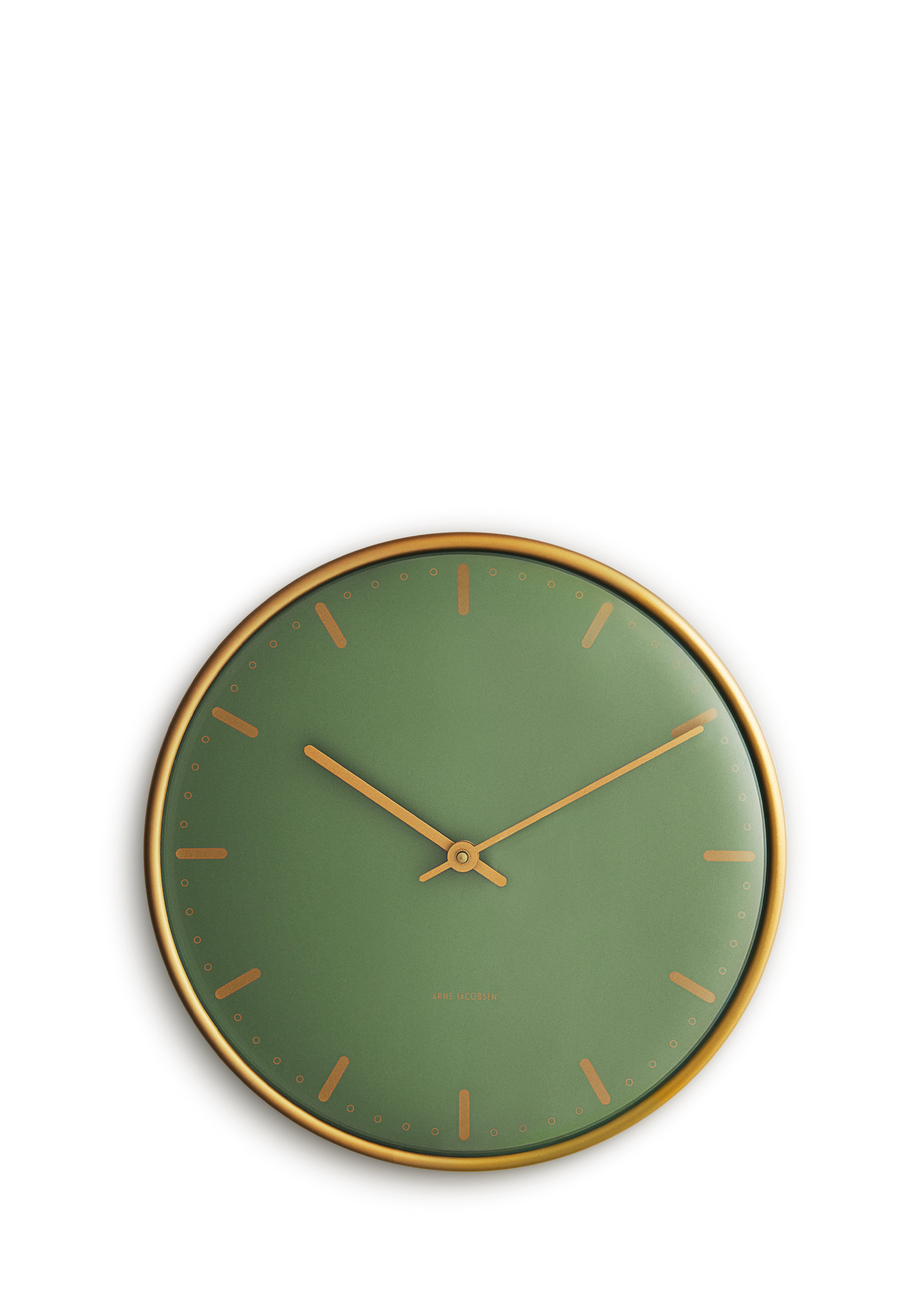 Arne Jacobsen Wanduhr Ø21cm in Grün aus der Serie City Hall