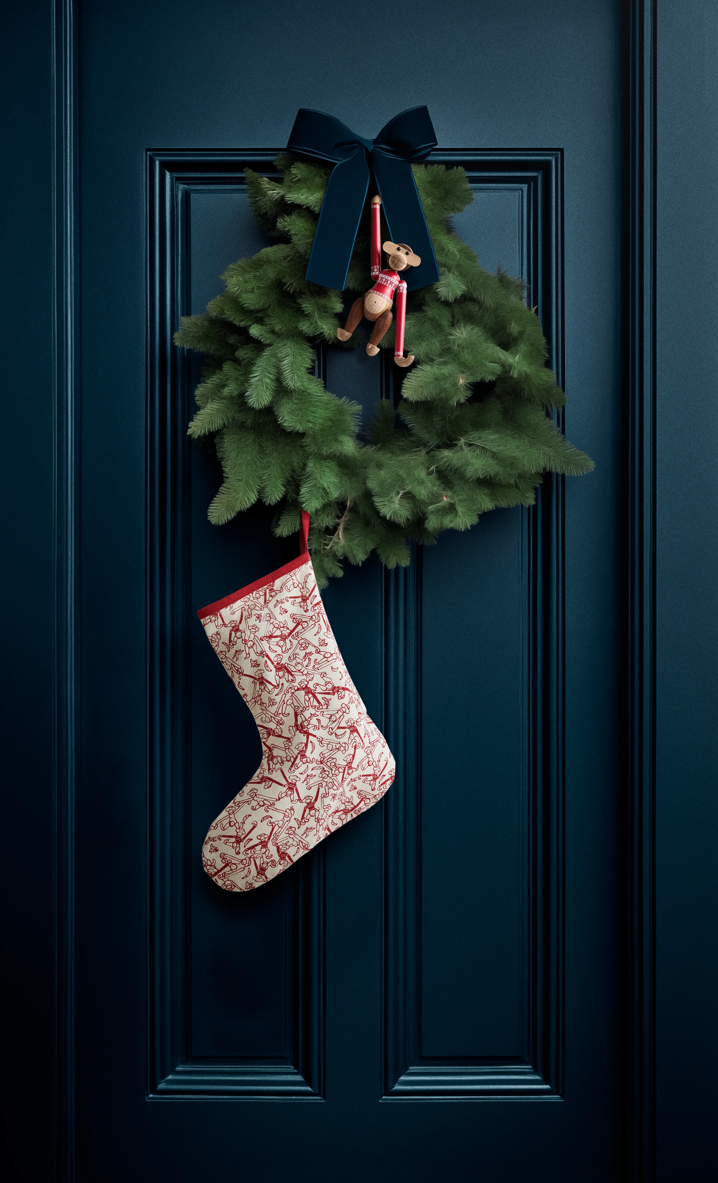 Kay Christmas Stocking H45 from Kay Bojesen in Red/White color, made of Cotton blend