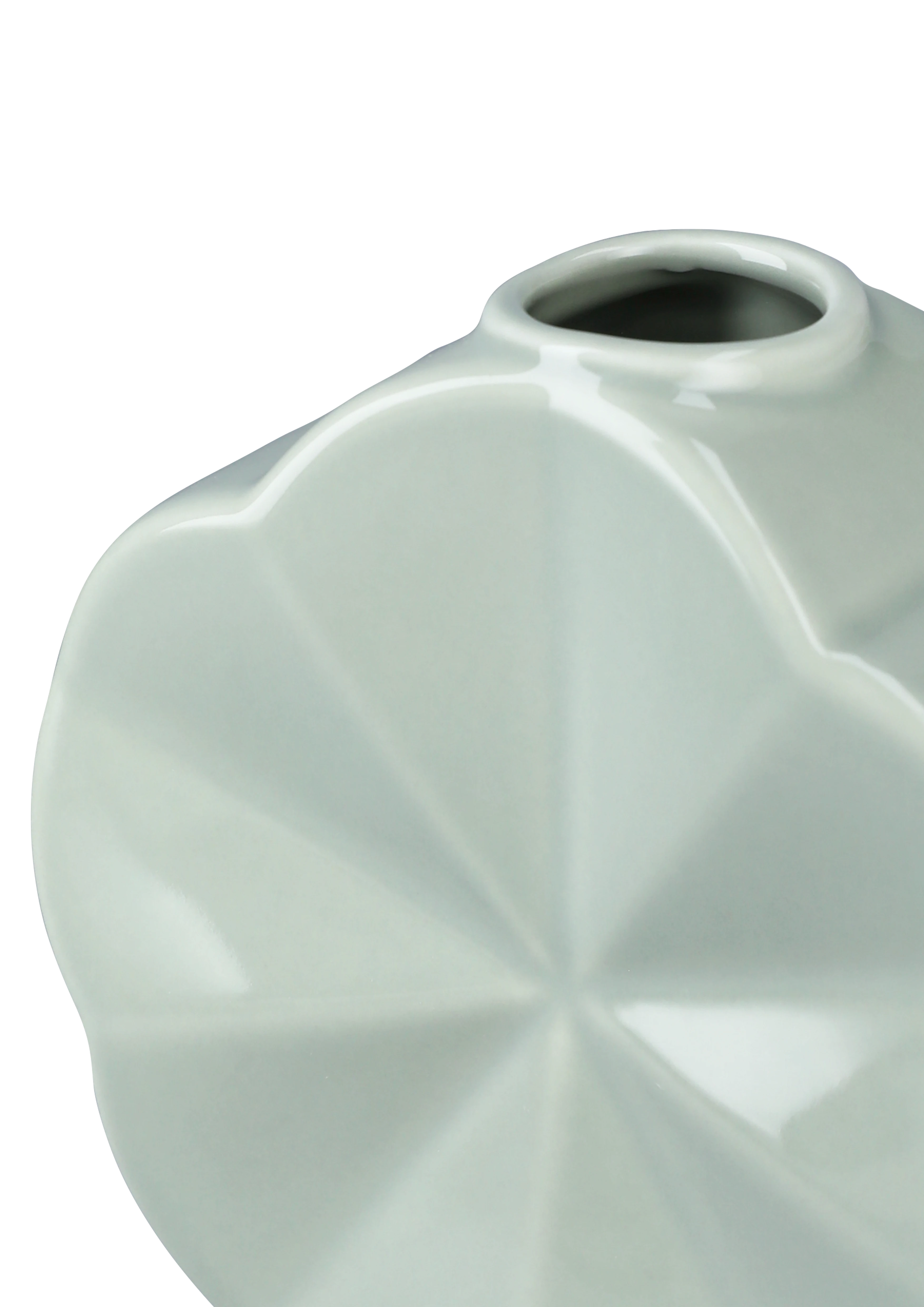 Snerle Vase H14 cm fra Lyngby Porcelæn i farven Grøn, lavet af Keramik