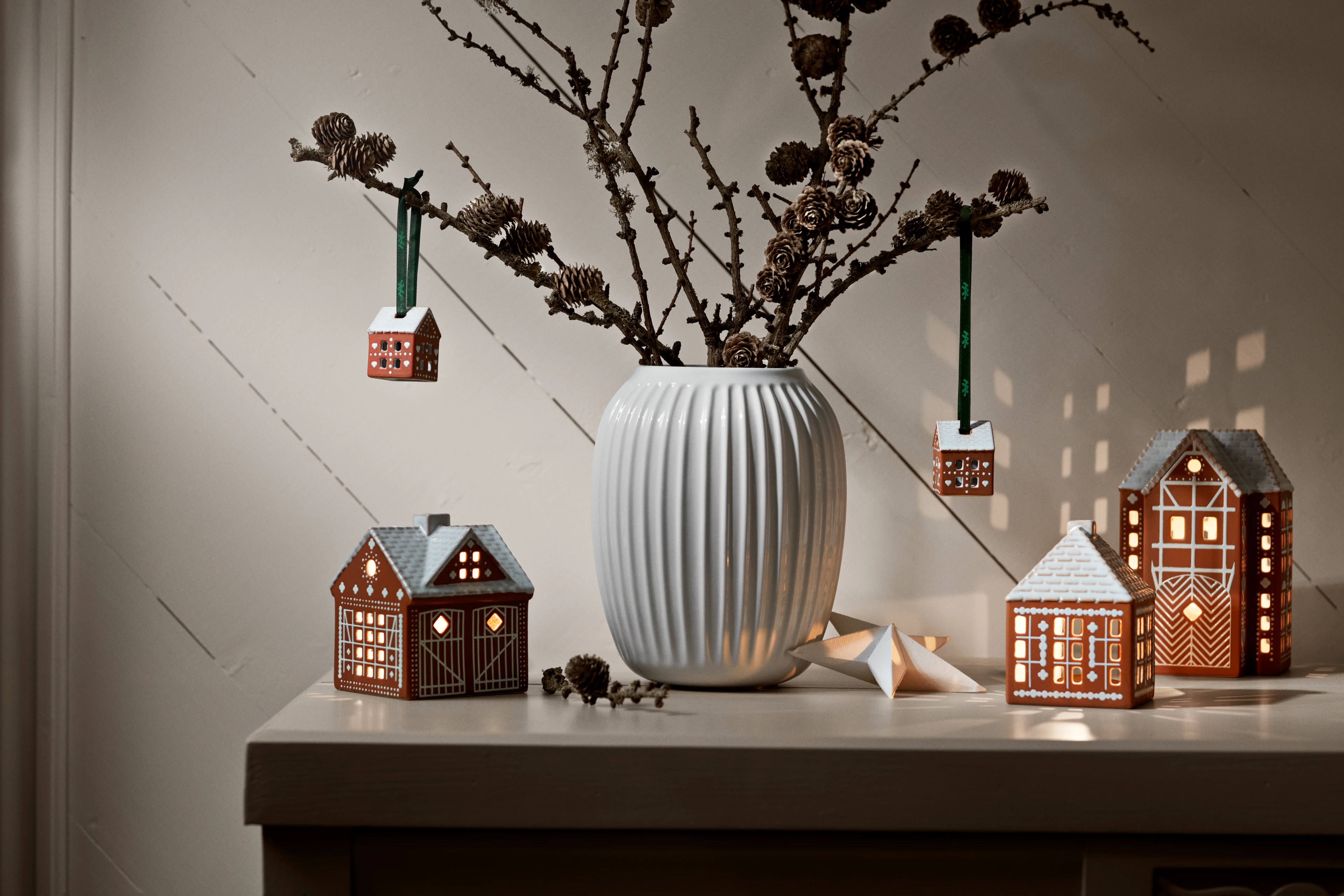 Christmas Ornament H5 2 pcs. from Kähler  in Brown color, made of Ceramics